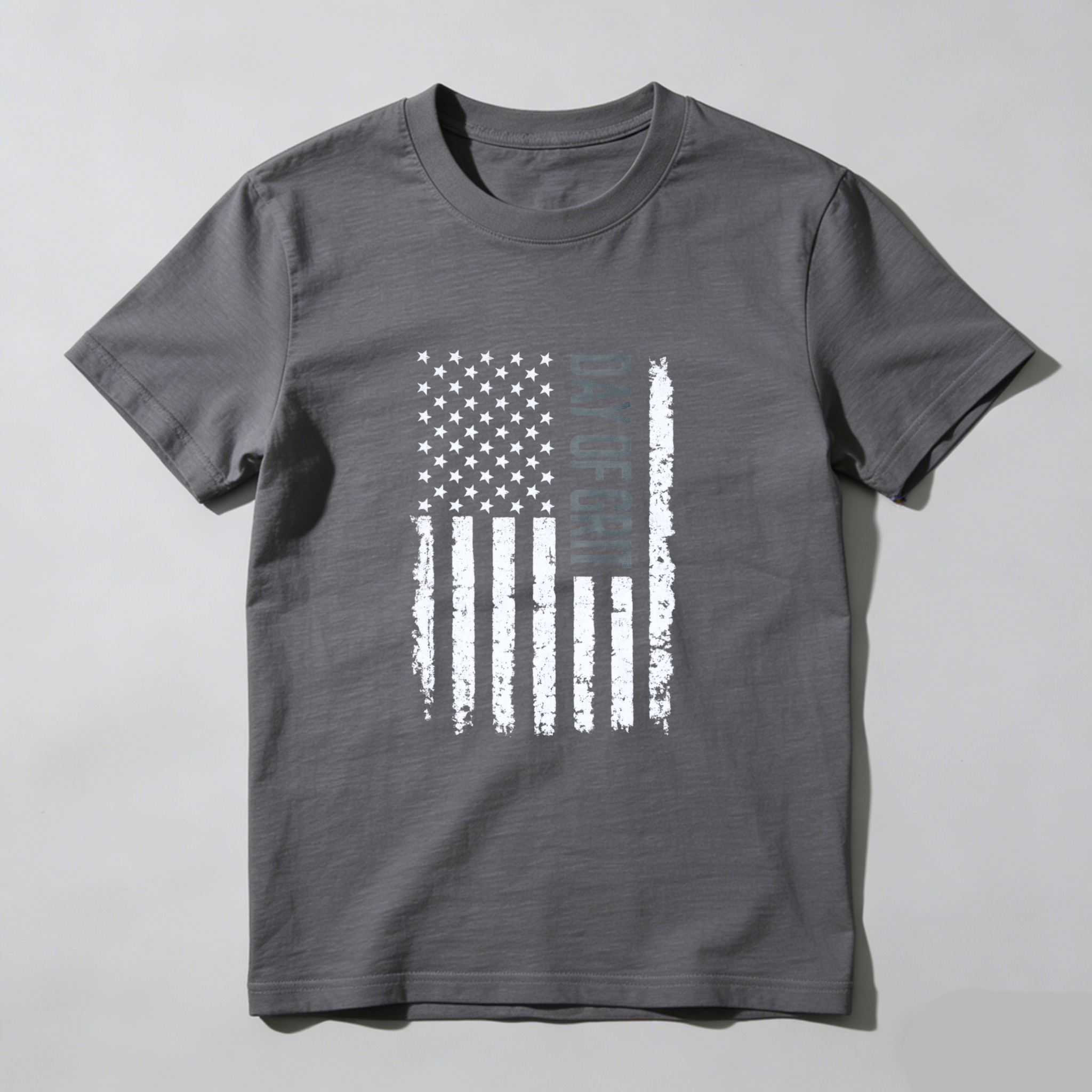 Day Of Gray American Flag T Shirt Made In Usa Patriotic Black Tee Men Women Unisex Apparel