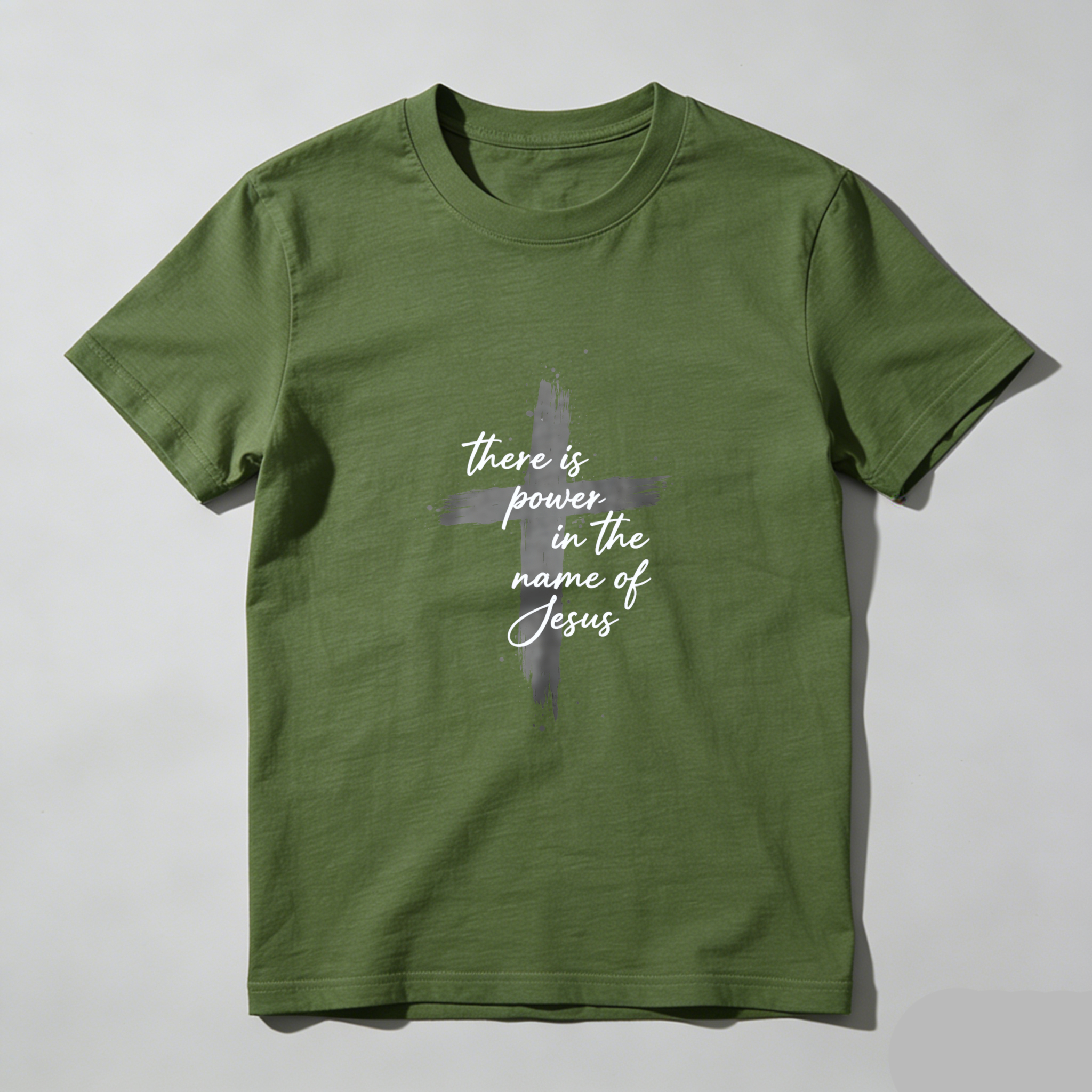 TEECURENT There Is Power In The Name Of Jesus Christian T Shirt With Cross Design Faith Inspired Religious Apparel For Men And Women WOMEN