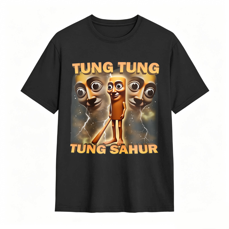 100% Cotton Tung Tung Tung Sahur Graphic Tee