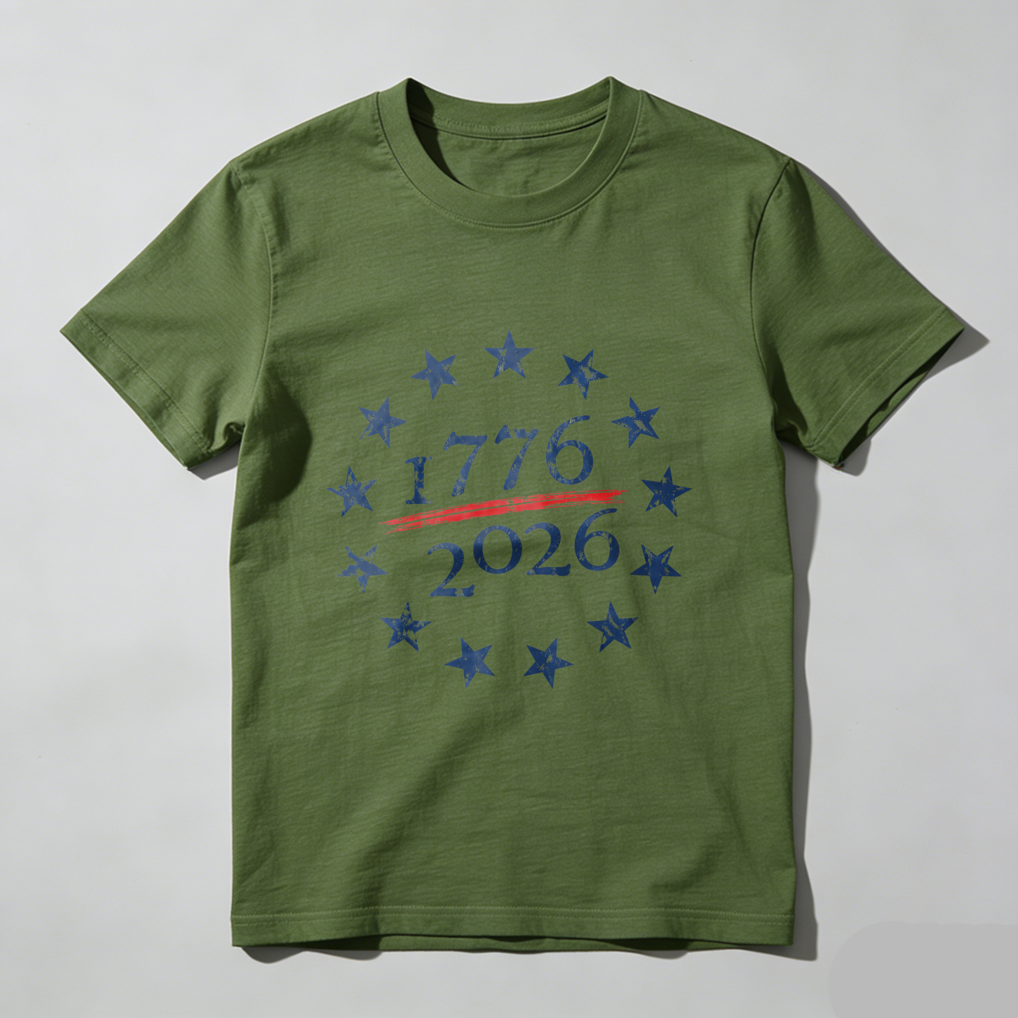 1776 To 2026 American Independence Day Celebration T-Shirt With Stars And Stripes Design For Patriotic Events And National Holidays