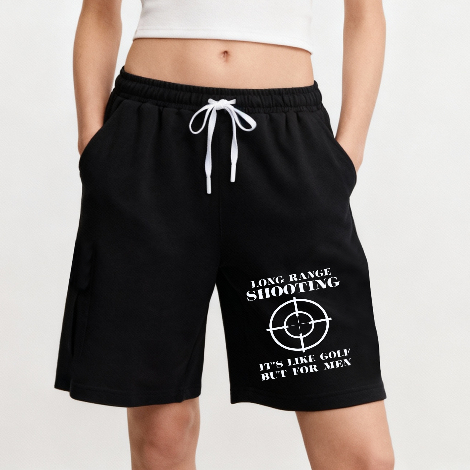 TEECURENT Long Range Shooting Shorts Its Like Golf But For Men Mens Casual Sweat Shorts With Drawstring Elastic Waistband Comfortable Athletic Wear For Outdoor Activities