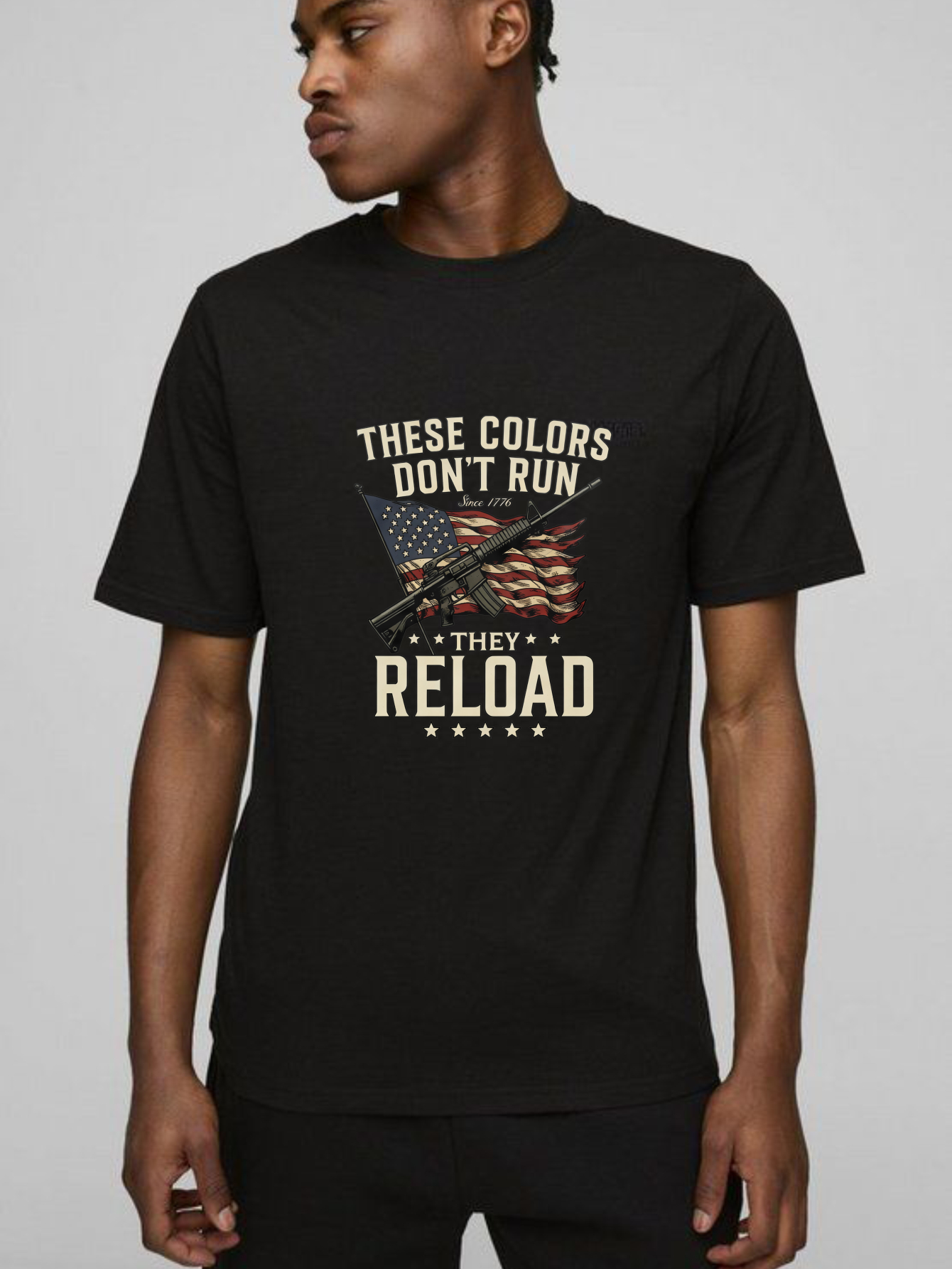 TEECURENT These Colors Don't Run They Reload Pure Cotton Short Sleeve T Shirt-TeeCurent