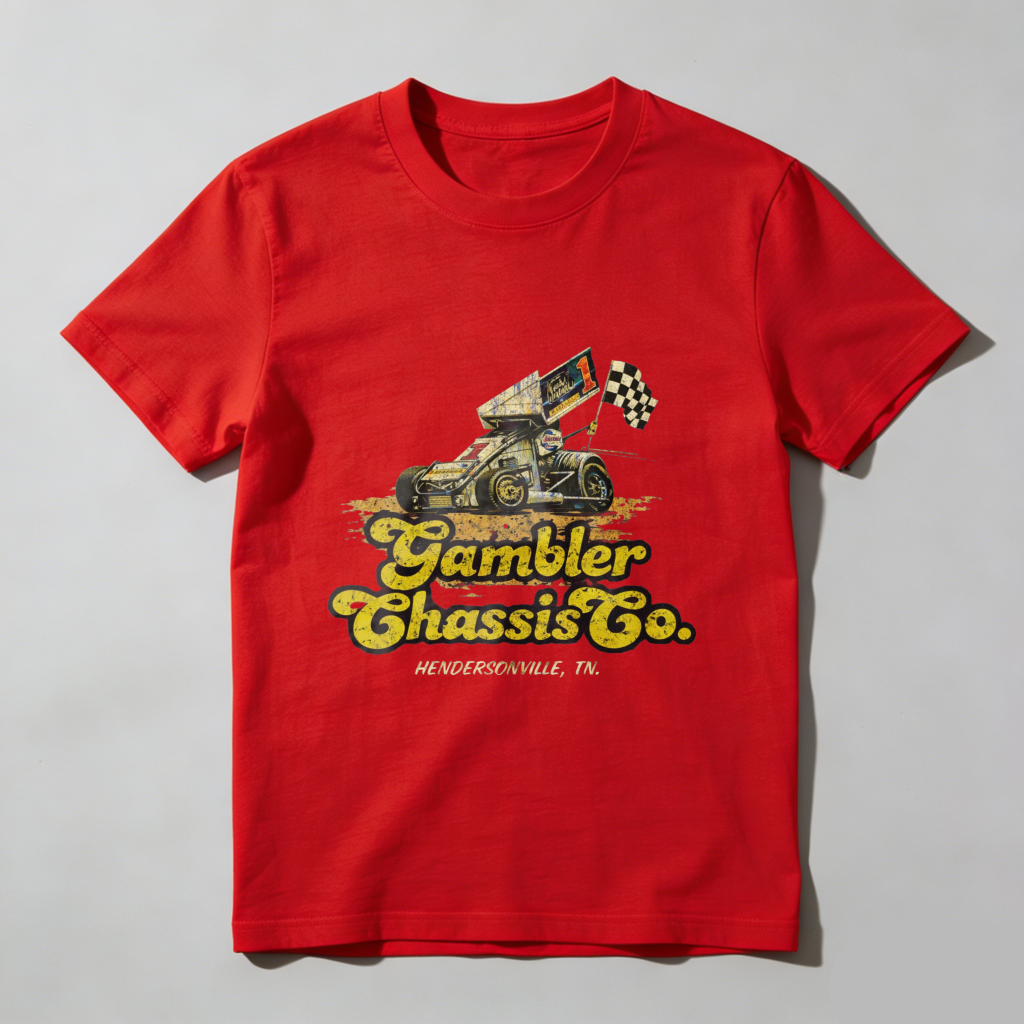 Gambler Chassis Co Hendersonville Tn Racing Car Design T Shirt