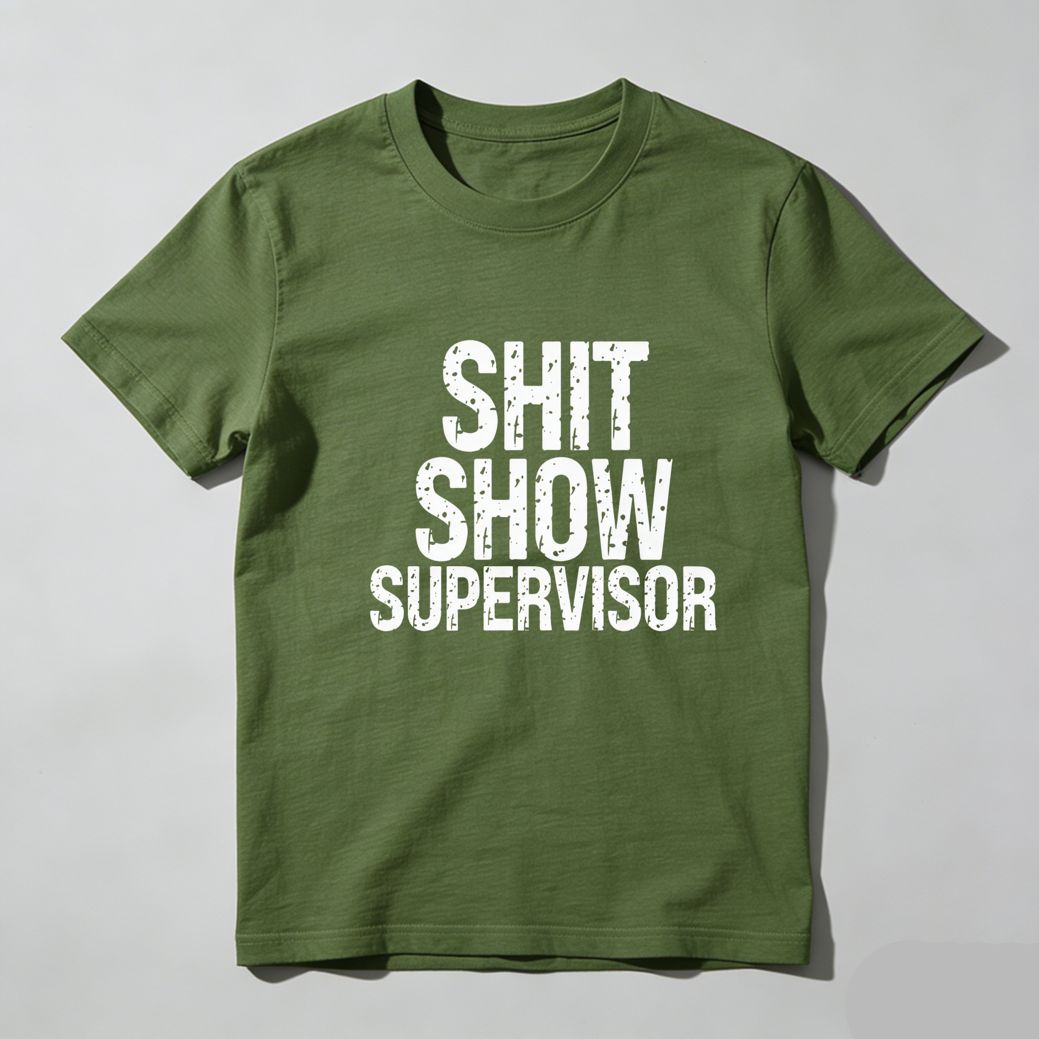 TEECURENT Shit Show Supervisor Pure Cotton Short Sleeve T Shirt-TeeCurent