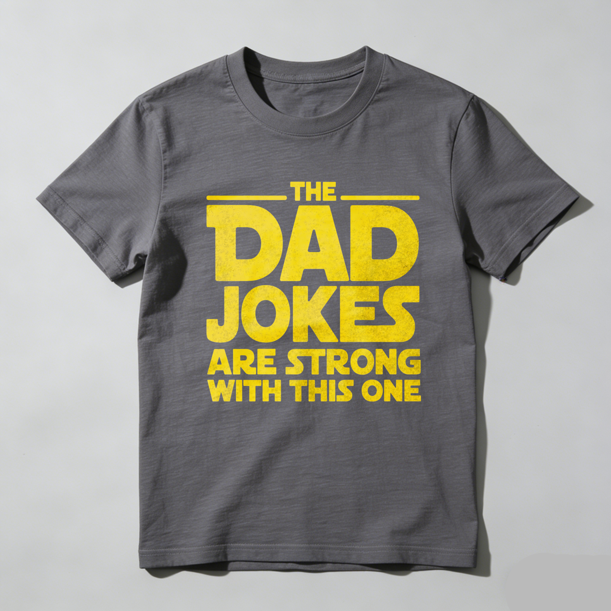 TEECURENT The Dad Jokes Are Strong With This One T Shirt For Men Funny Father Day Gift Star Wars Inspired Humor Shirt