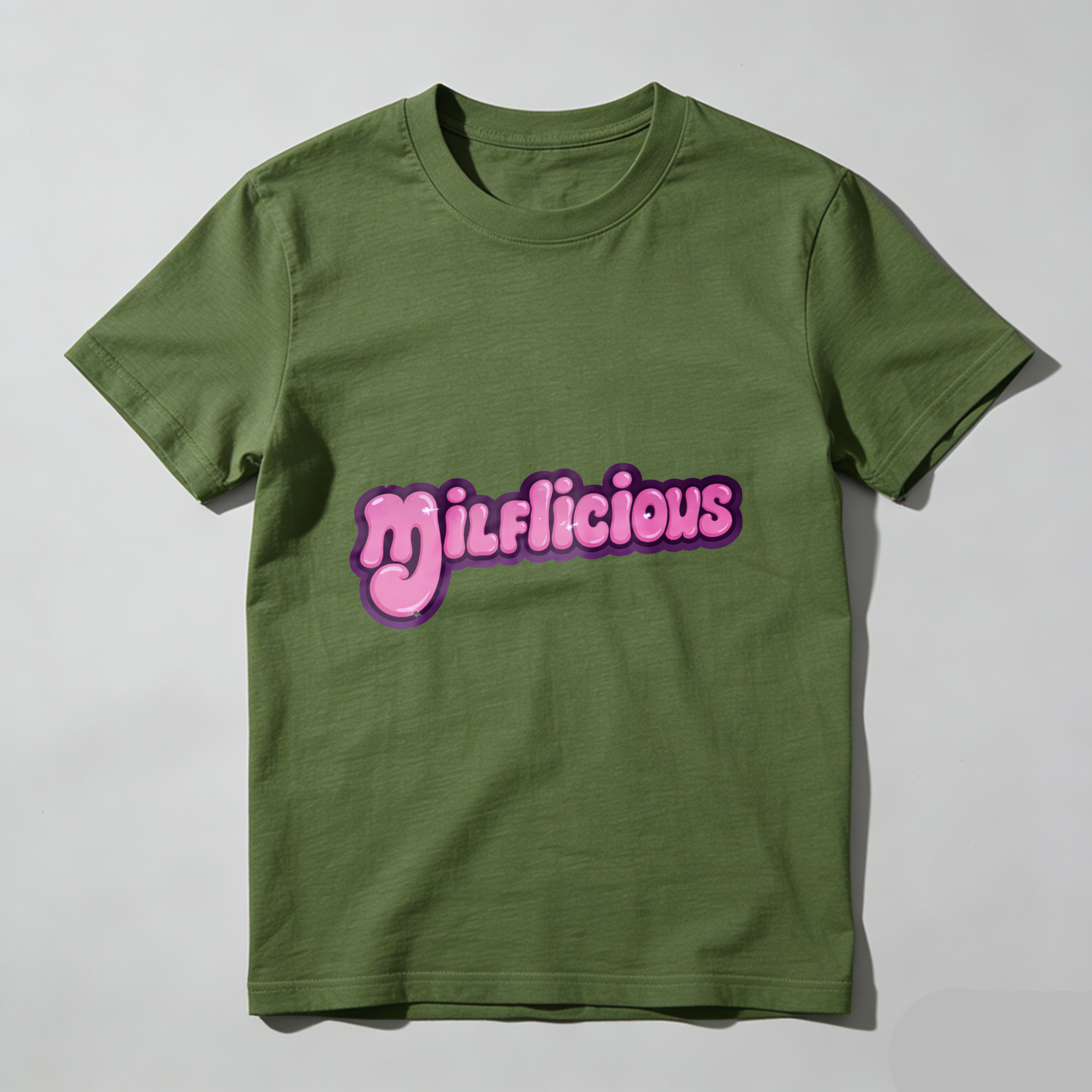 TEECURENT Milklicious Pink Text Design Black T Shirt For Women And Men Fashion Casual Wear WOMEN