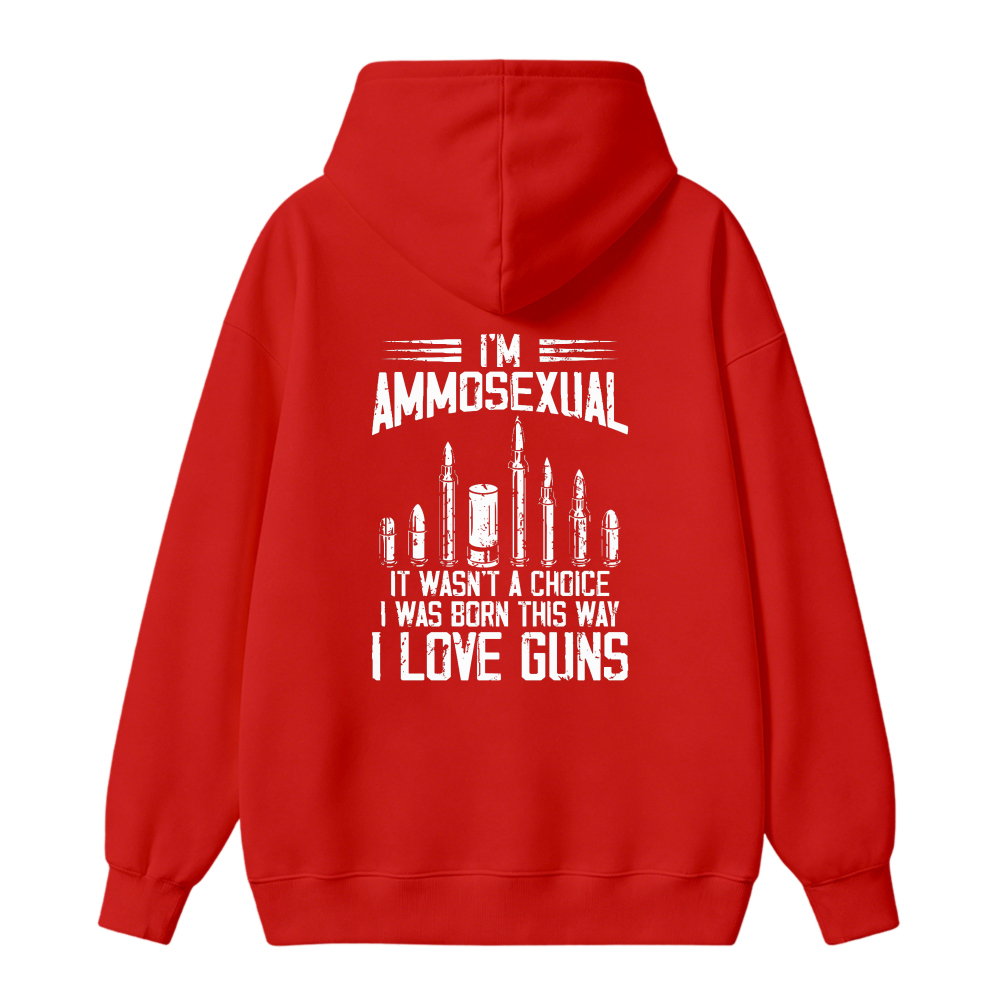 I Love Guns Ammosexual Funny Quote Graphic Hoodie
