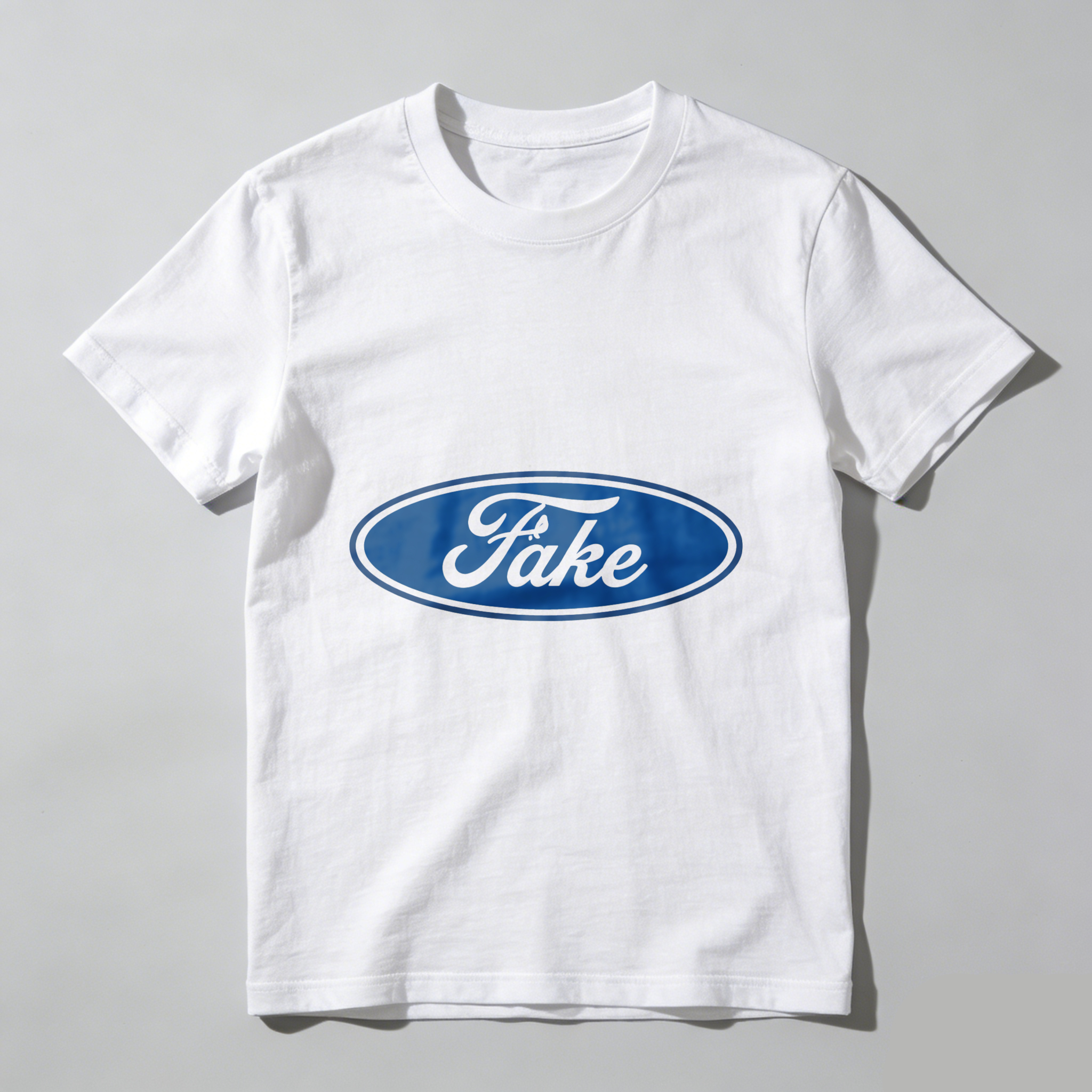 Fake Ford Logo T Shirt Black Men Women Casual Graphic Tee Fashion Statement Apparel