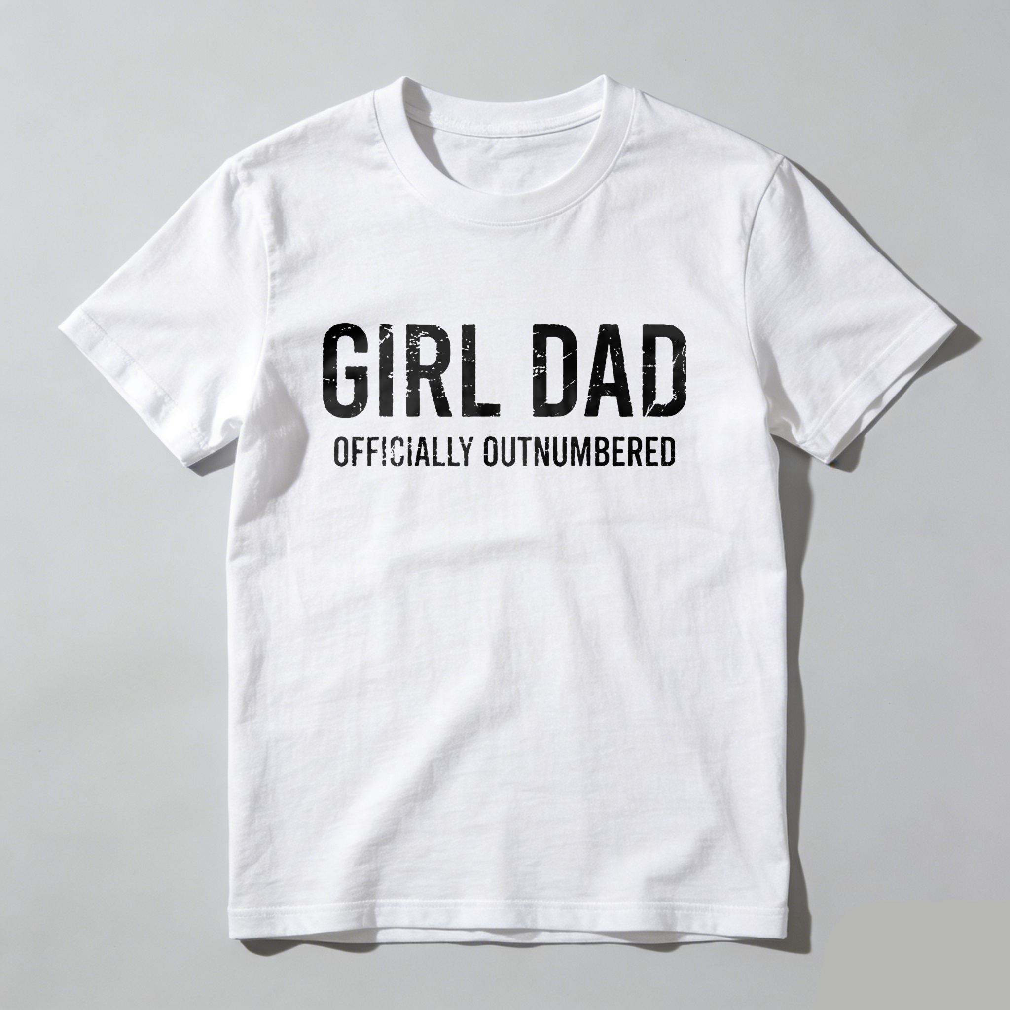 Girl Dad Officially Outnumbered T Shirt Made In Usa