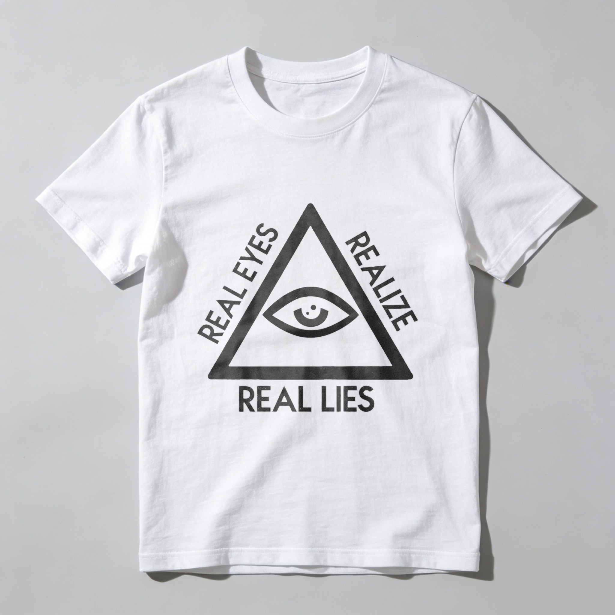 TEECURENT  Real Eyes Realize Real Lies Eye In Triangle(1) TEECURENT