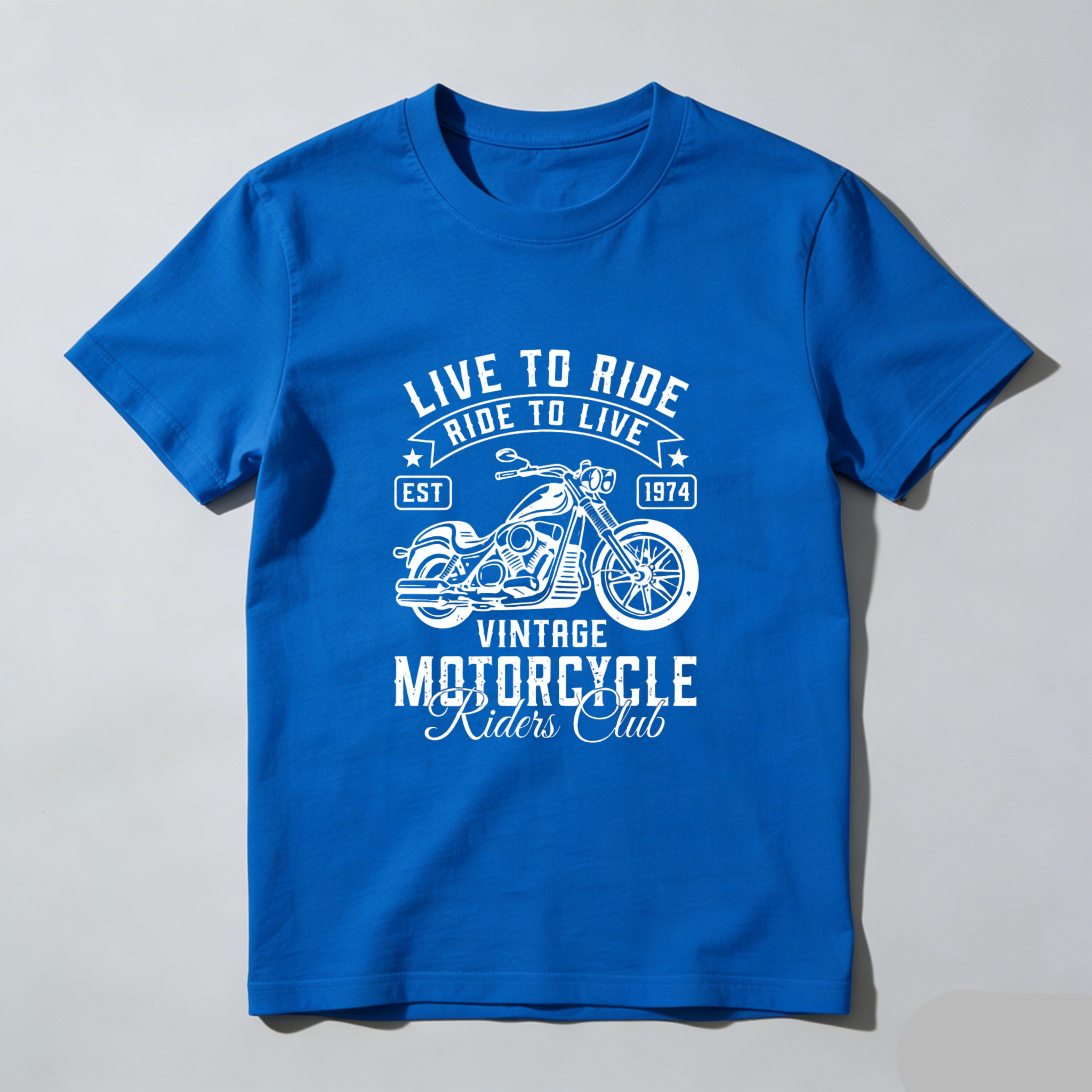 Live To Ride Ride To Live Vintage Motorcycle Riders Club Est 1974 T Shirt