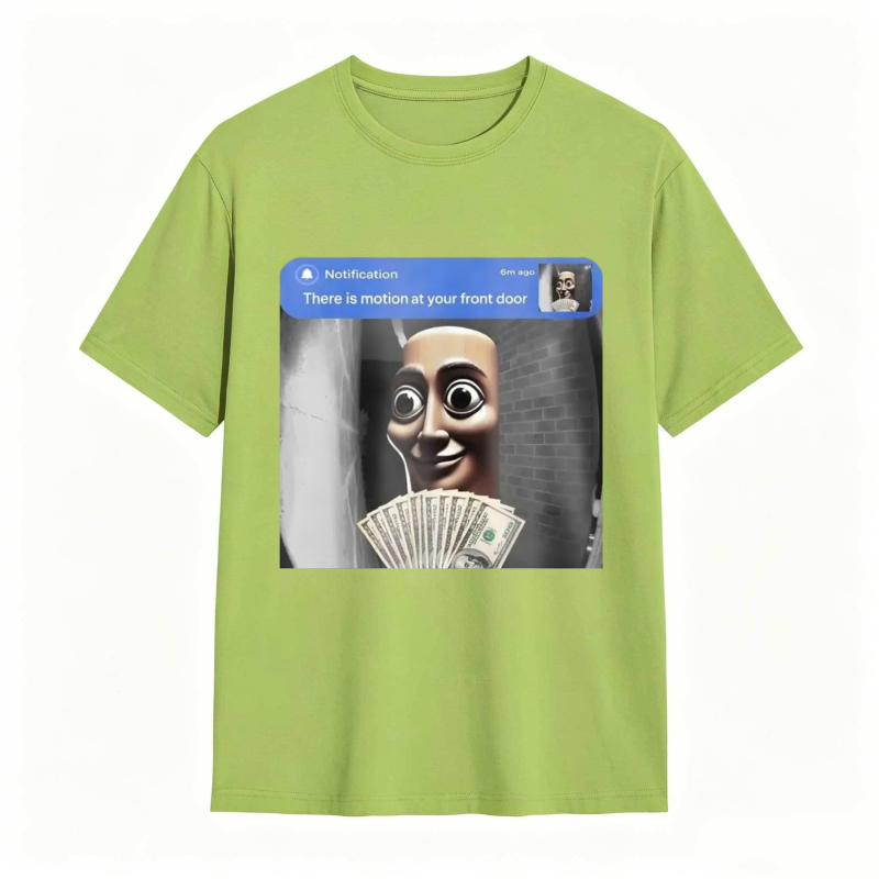 “There is Motion at Your Front Door” Tung Tung Tung Sahur Meme T-Shirt