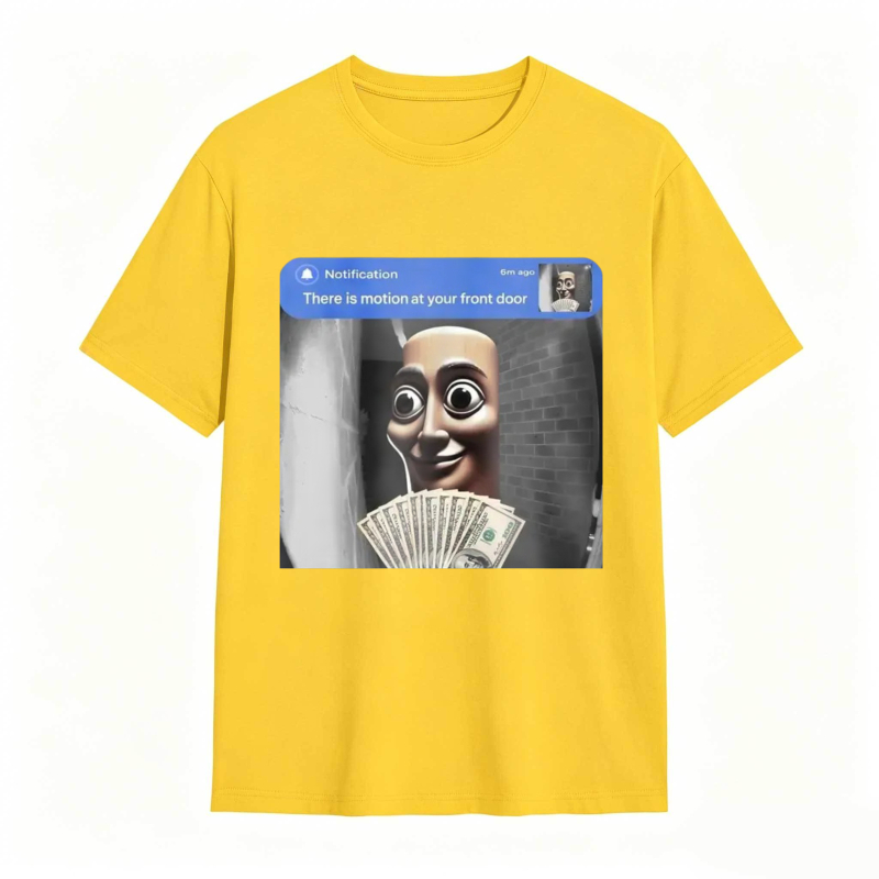 “There is Motion at Your Front Door” Tung Tung Tung Sahur Meme T-Shirt