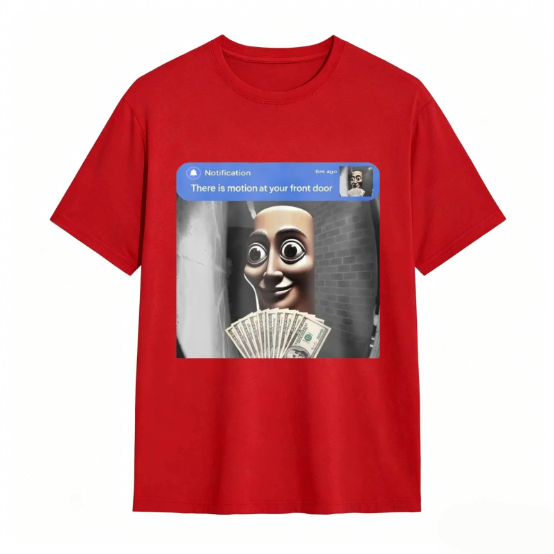 “There is Motion at Your Front Door” Tung Tung Tung Sahur Meme T-Shirt