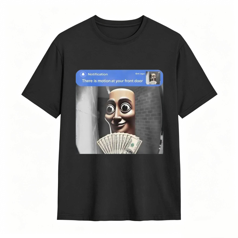 “There is Motion at Your Front Door” Tung Tung Tung Sahur Meme T-Shirt