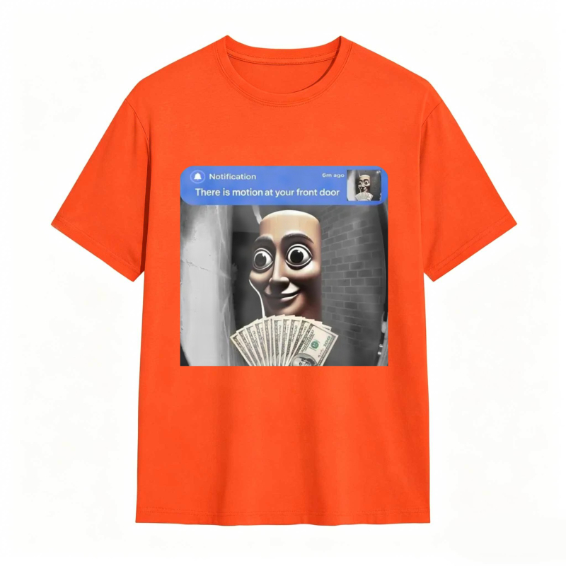 “There is Motion at Your Front Door” Tung Tung Tung Sahur Meme T-Shirt