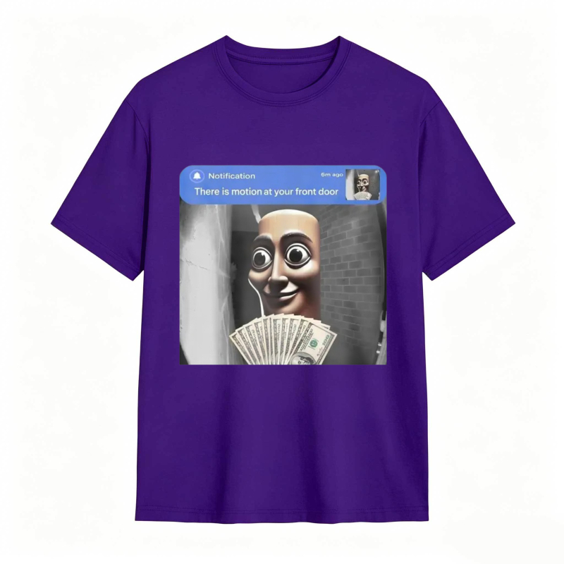 “There is Motion at Your Front Door” Tung Tung Tung Sahur Meme T-Shirt