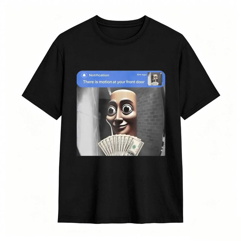 “There is Motion at Your Front Door” Tung Tung Tung Sahur Meme T-Shirt