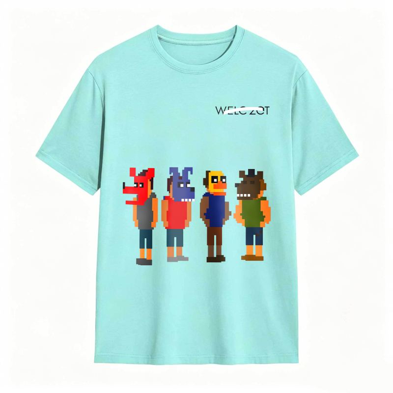 Pixel Art Characters With Text Welc Zot Unisex Classic T-shirt
