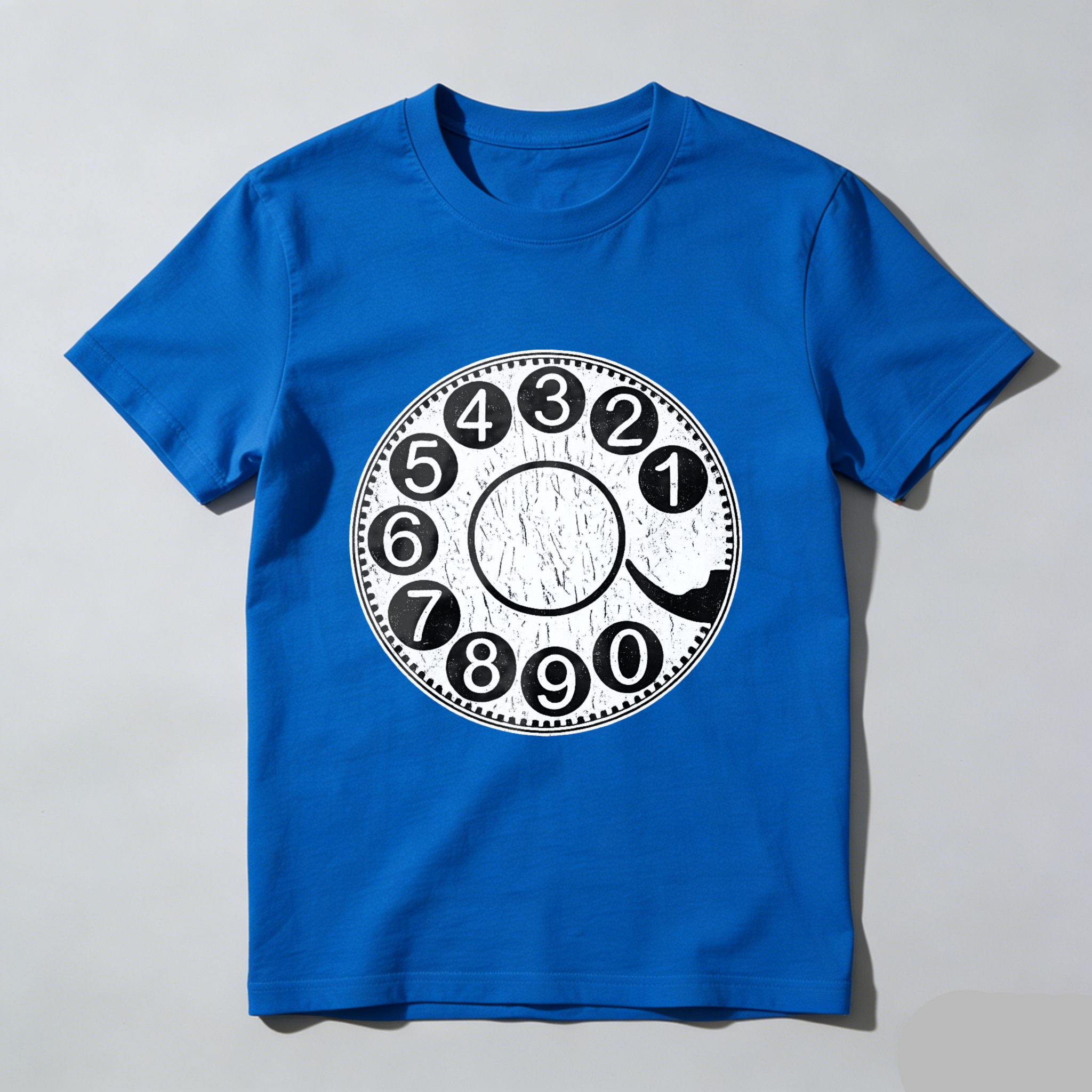 Vintage Rotary Dial Phone T-Shirt Made In Usa Retro Telephone Design Black Cotton Shirt Unisex Classic Style Gift For Tech Enthusiasts
