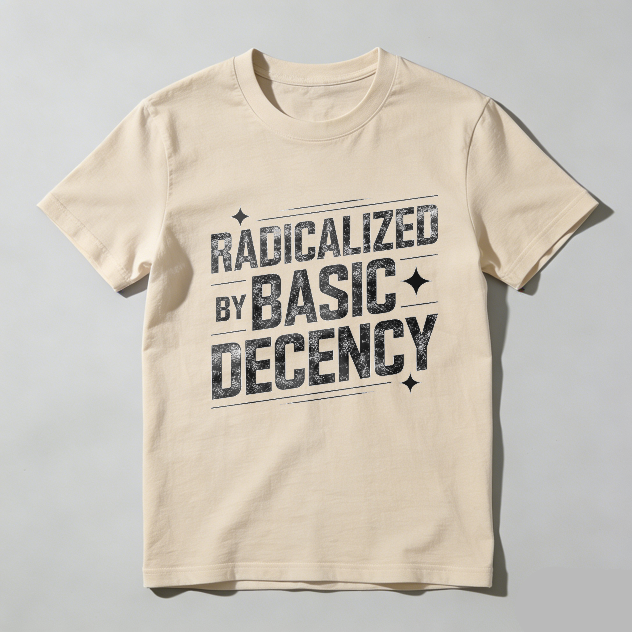 TEECURENTRadicalized By Basic Decency T Shirt Black Men Women Unisex Graphic Tee Casual Streetwear Top-TeeCurent