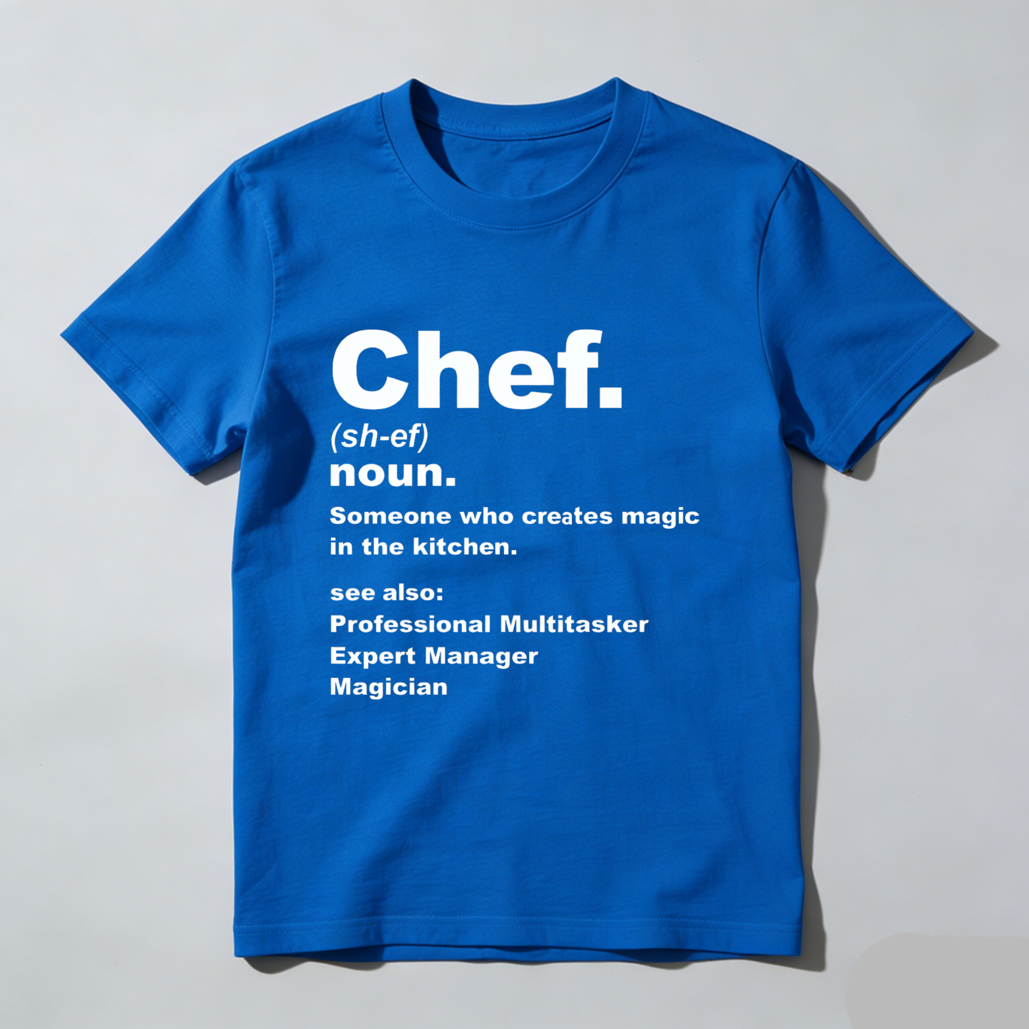 TEECURENT Chef Definition T Shirt Kitchen Magic Professional Multitasker Expert Manager Magician Funny Cooking Gift For Chefs WOMEN