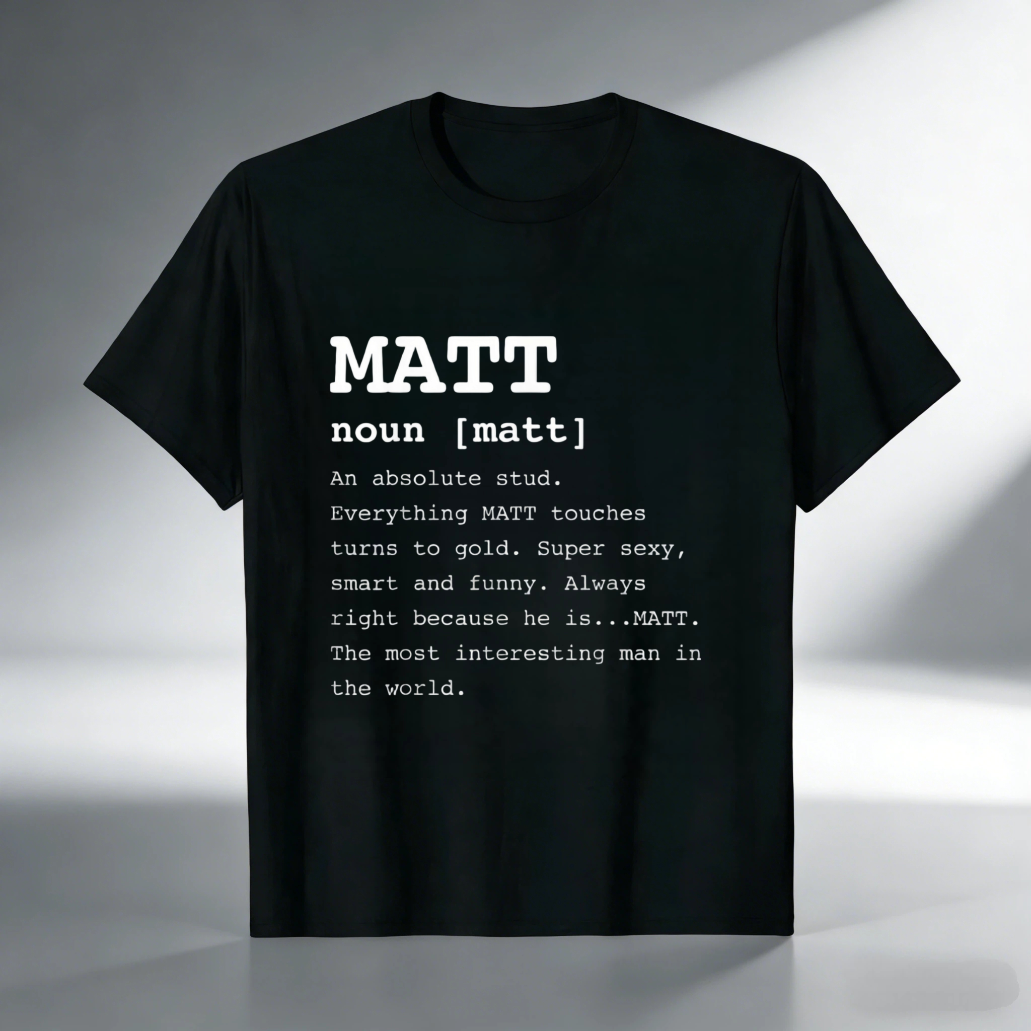 TEECURENT T-SHIRT  Matt Noun Definition Print T Shirt