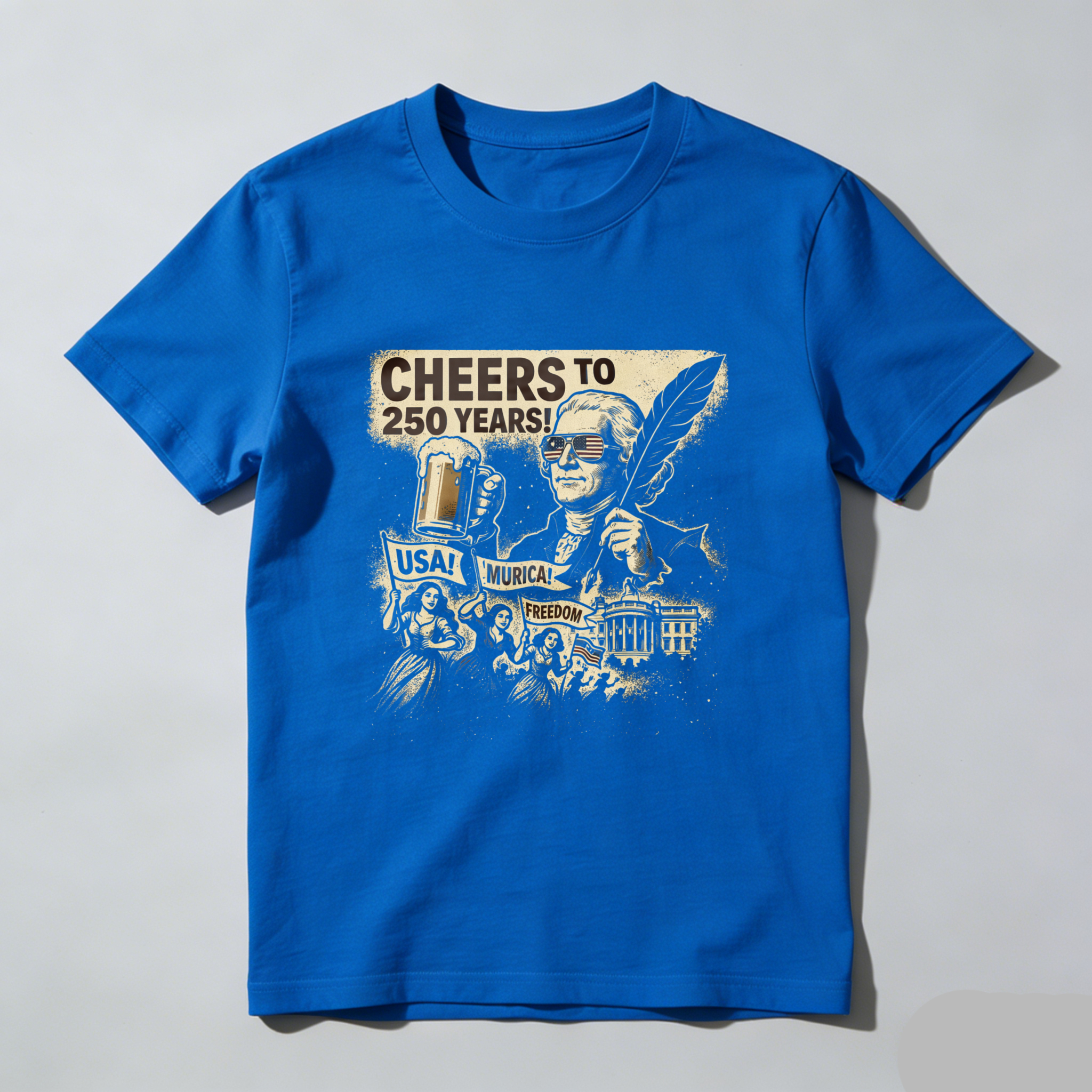 Cheers To 250 Years Usa Musical Presidential T-Shirt