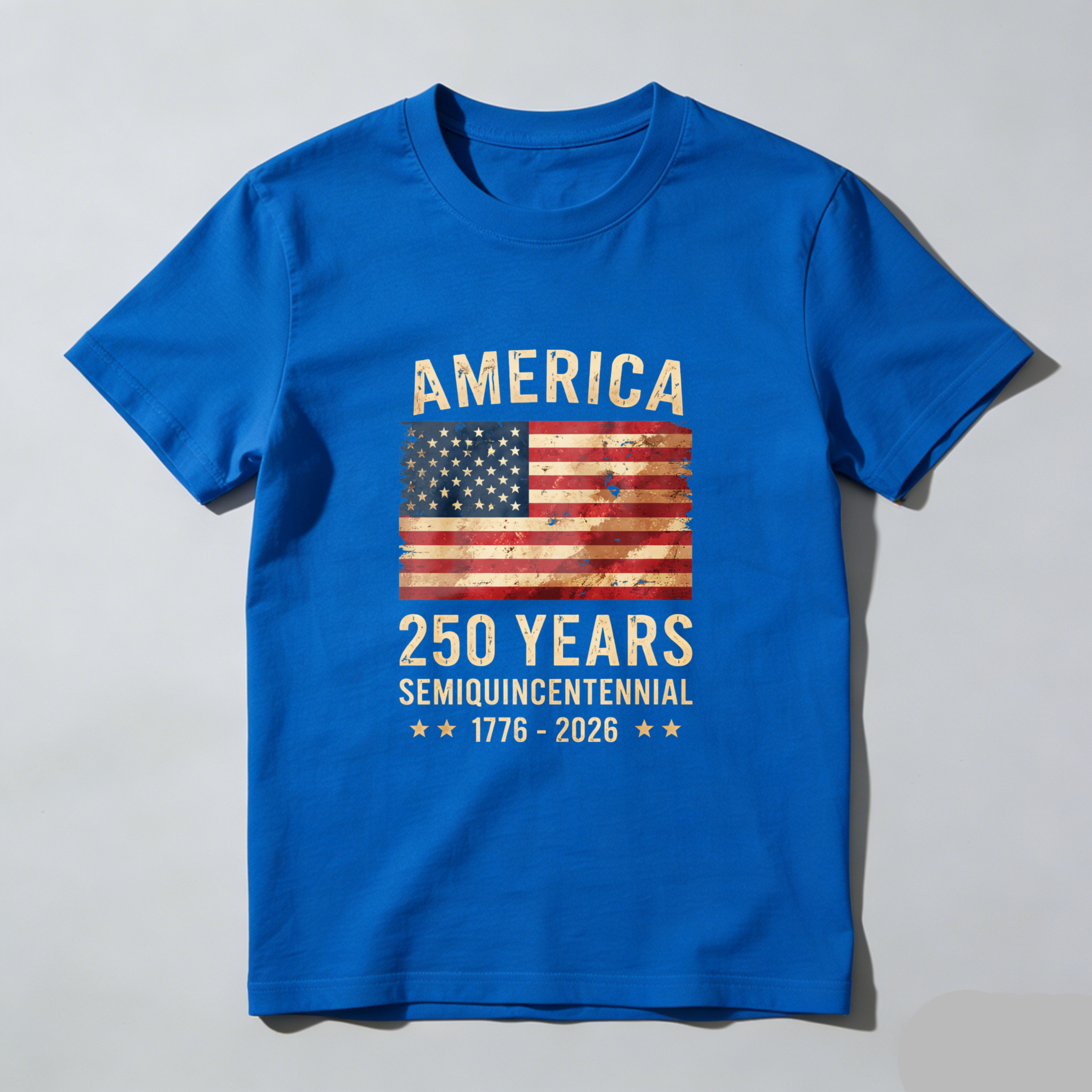 America 250 Years Semiquincentennial 1776 2026 Independence Day Patriotic Flag T-Shirt