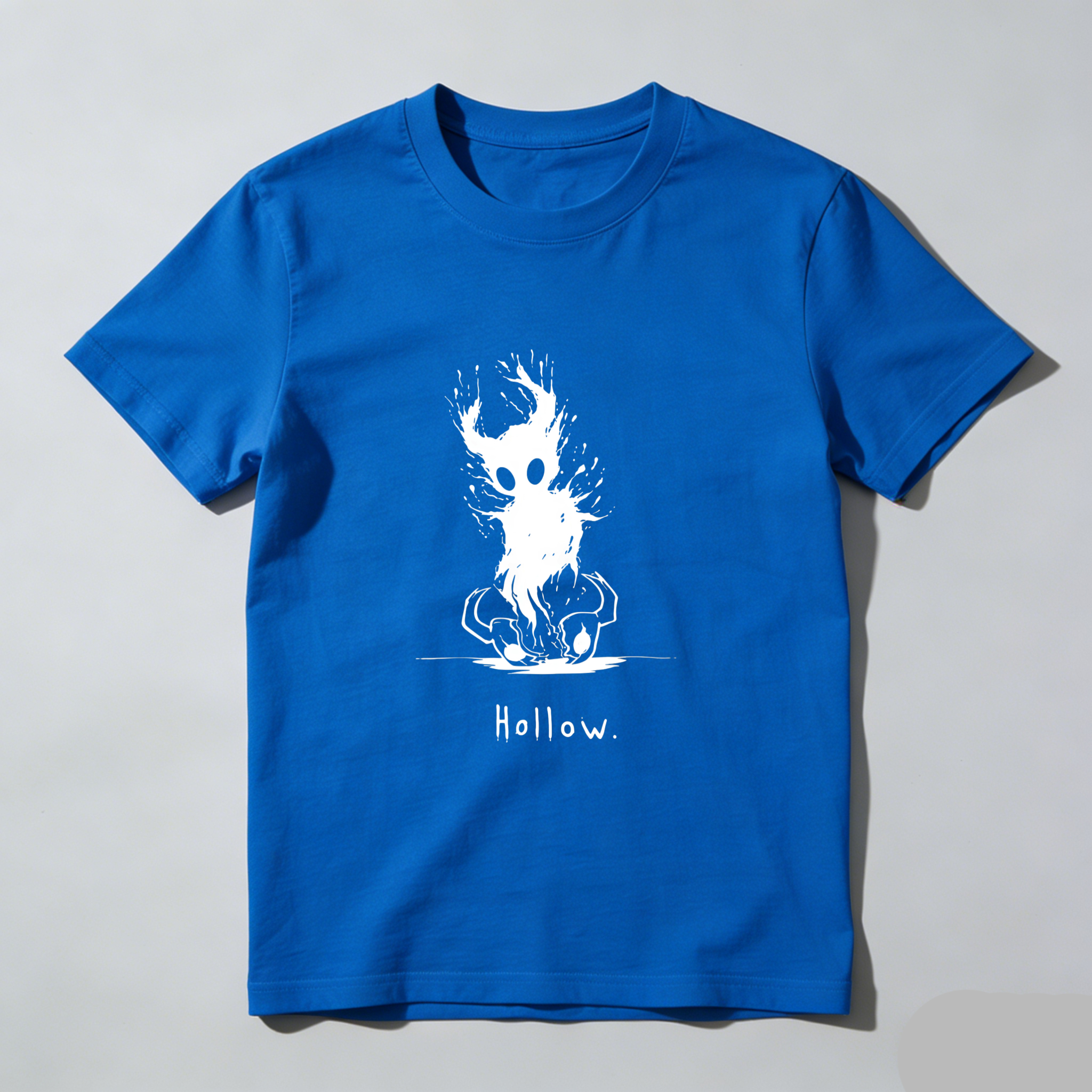 TEECURENT T-SHIRT  Hollow Figure With Flame Hair And Skull Face