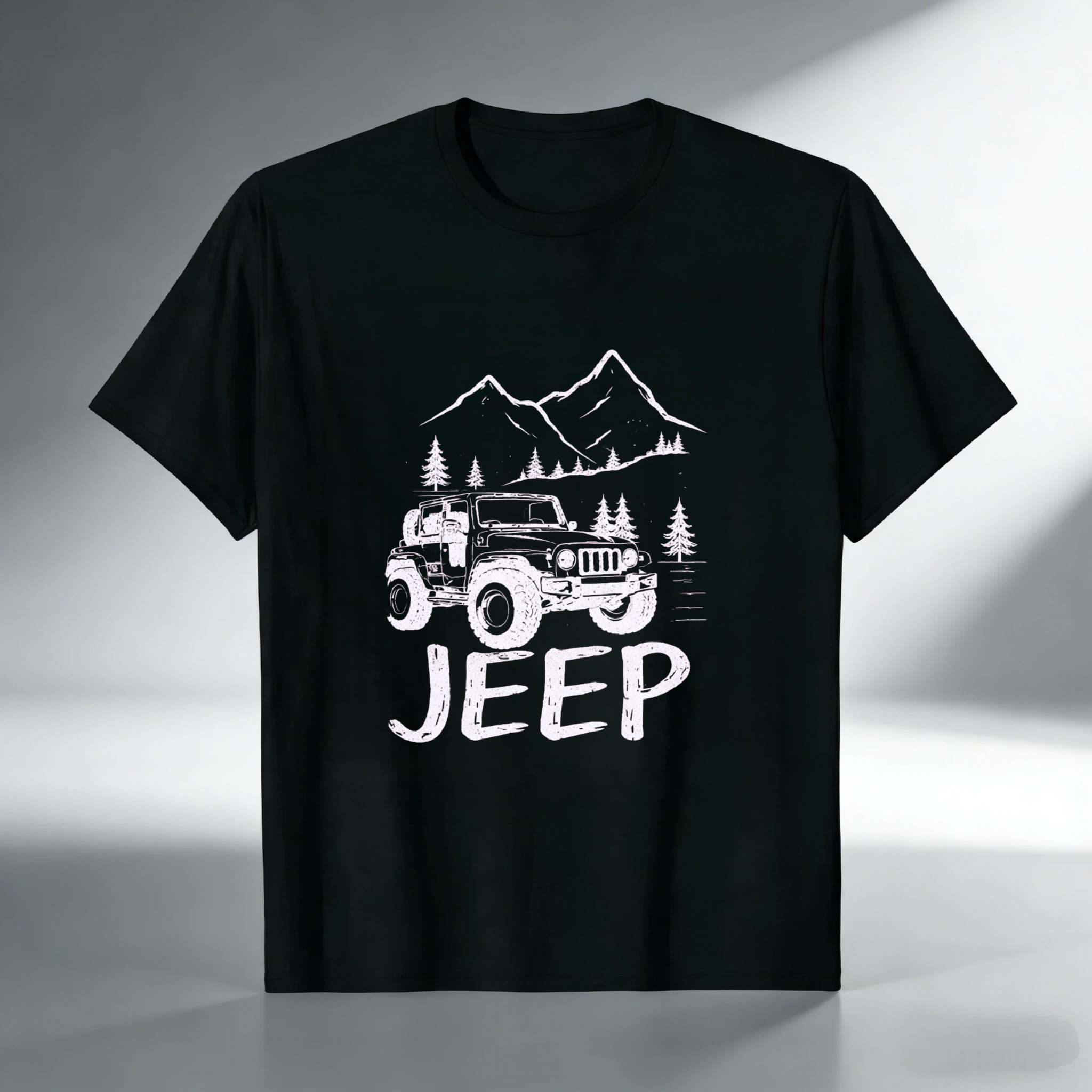 Jeep Mountain Adventure Off Road Vehicle Graphic T Shirt For Men And Women Outdoor Camping Hiking Lifestyle Apparel