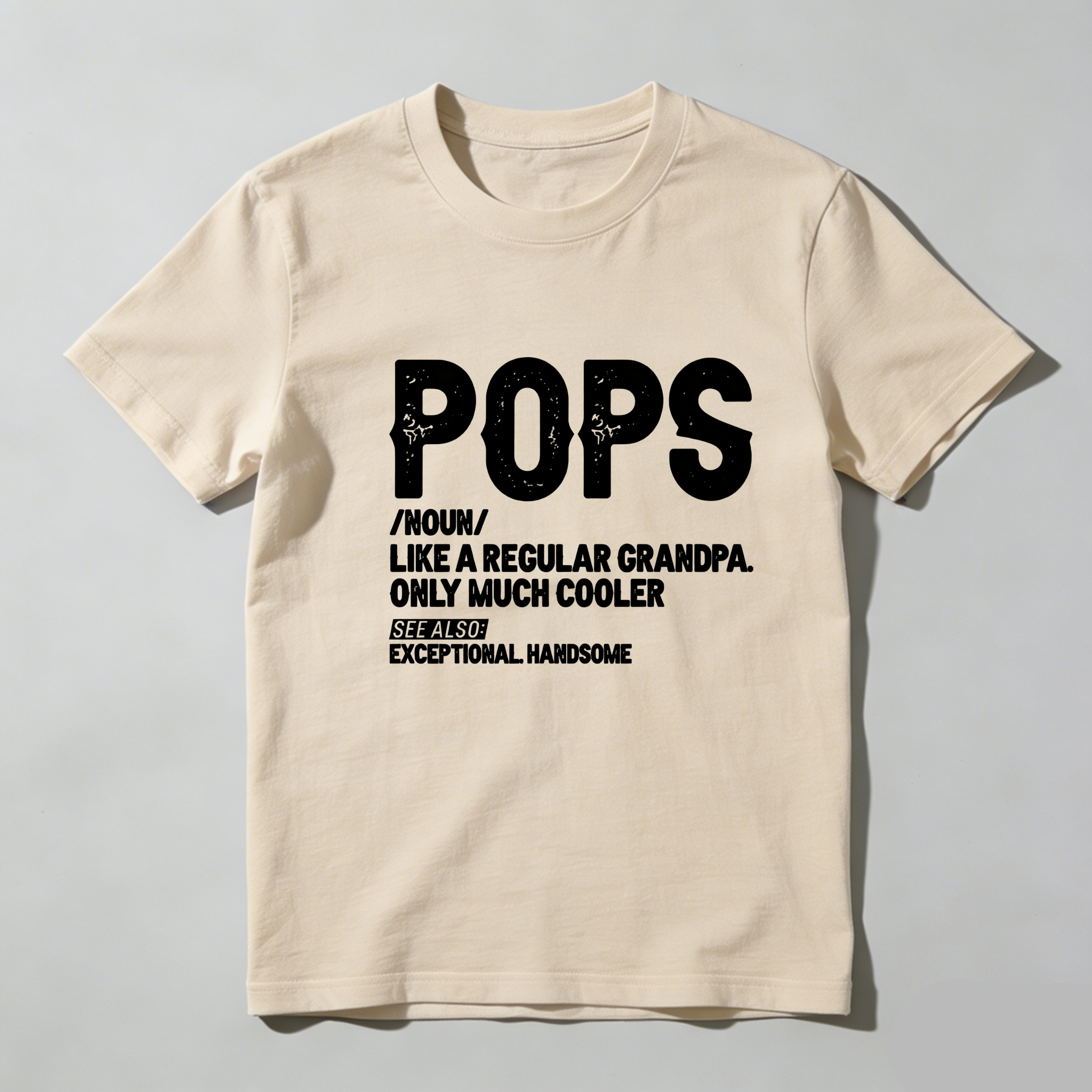 TEECURENT Pops Definition Exceptional Handsome Pure Cotton Short Sleeve T-Shirt-TeeCurent