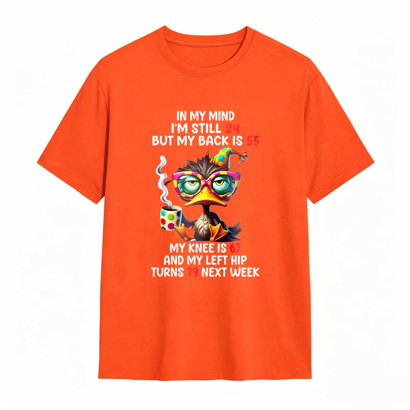 Duck With Glasses And Text About Age And Body Parts Unisex Classic T-shirt