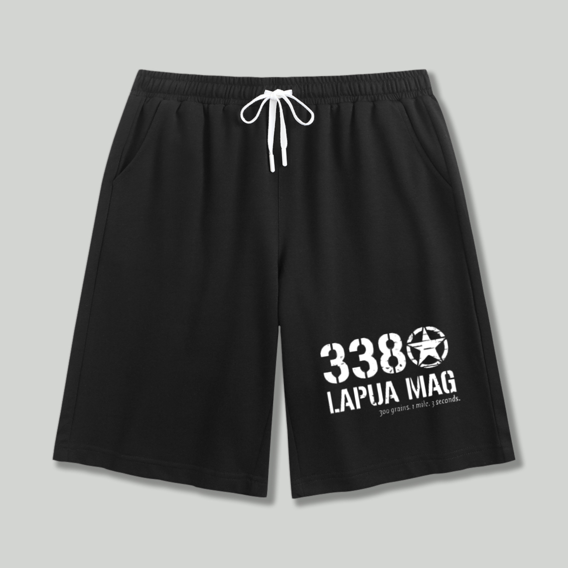 338 Lapua Mag Star Graphic Print Casual Sports Shorts