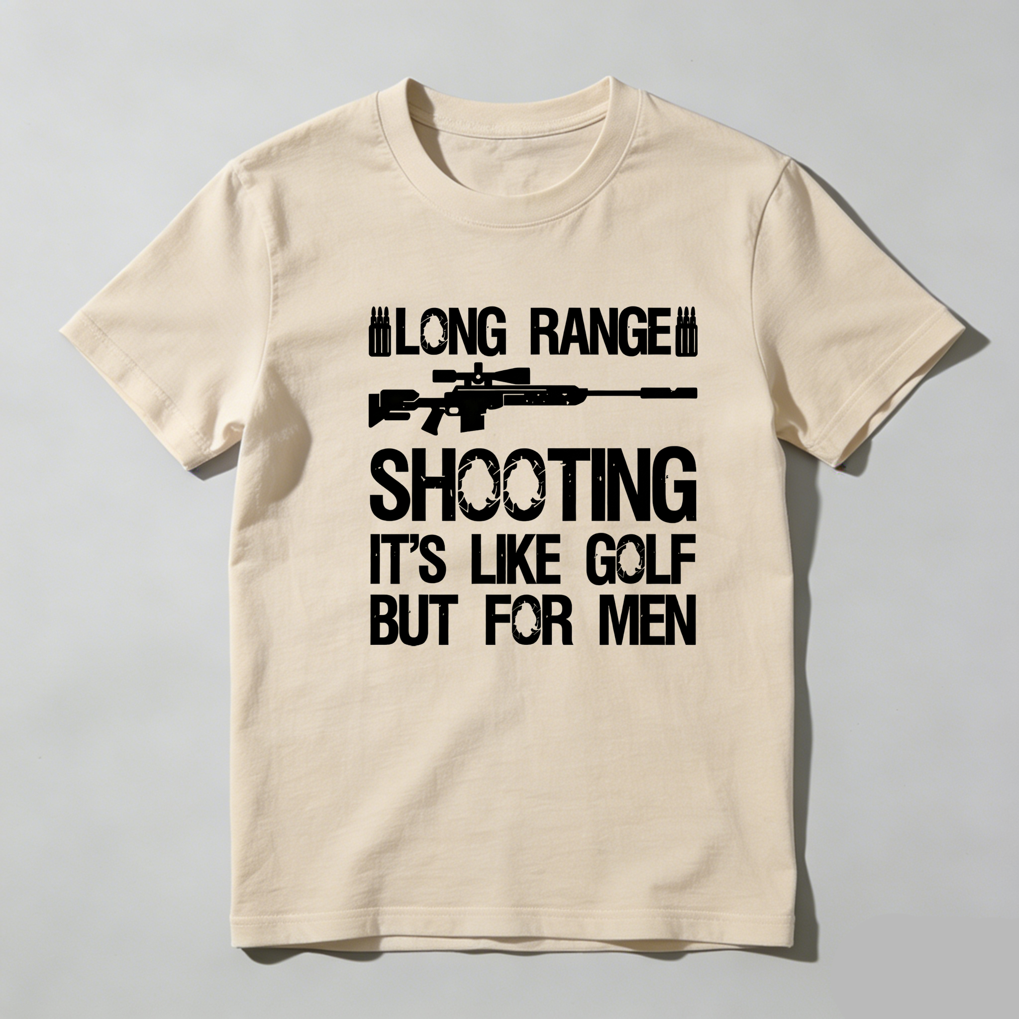 TEECURENT Long Range Shooting Like Golf For Men Pure Cotton Short Sleeve T Shirt-TeeCurent