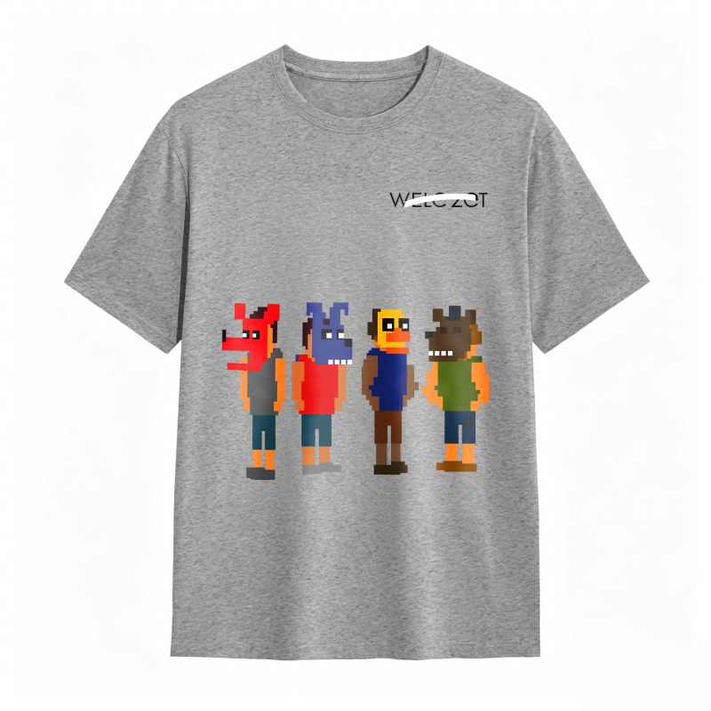 Pixel Art Characters With Text Welc Zot Unisex Classic T-shirt