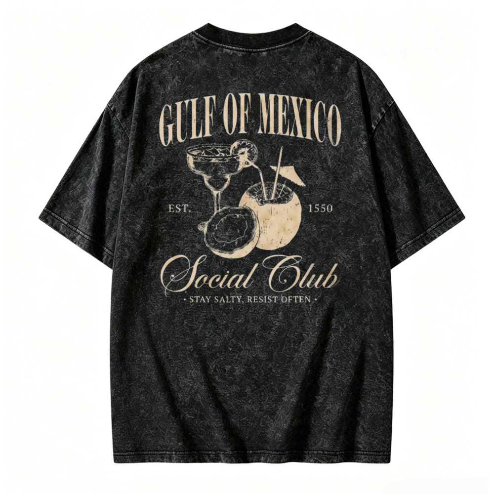 Gulf Of Mexico Social Club Vintage Graphic Washed T-shirt