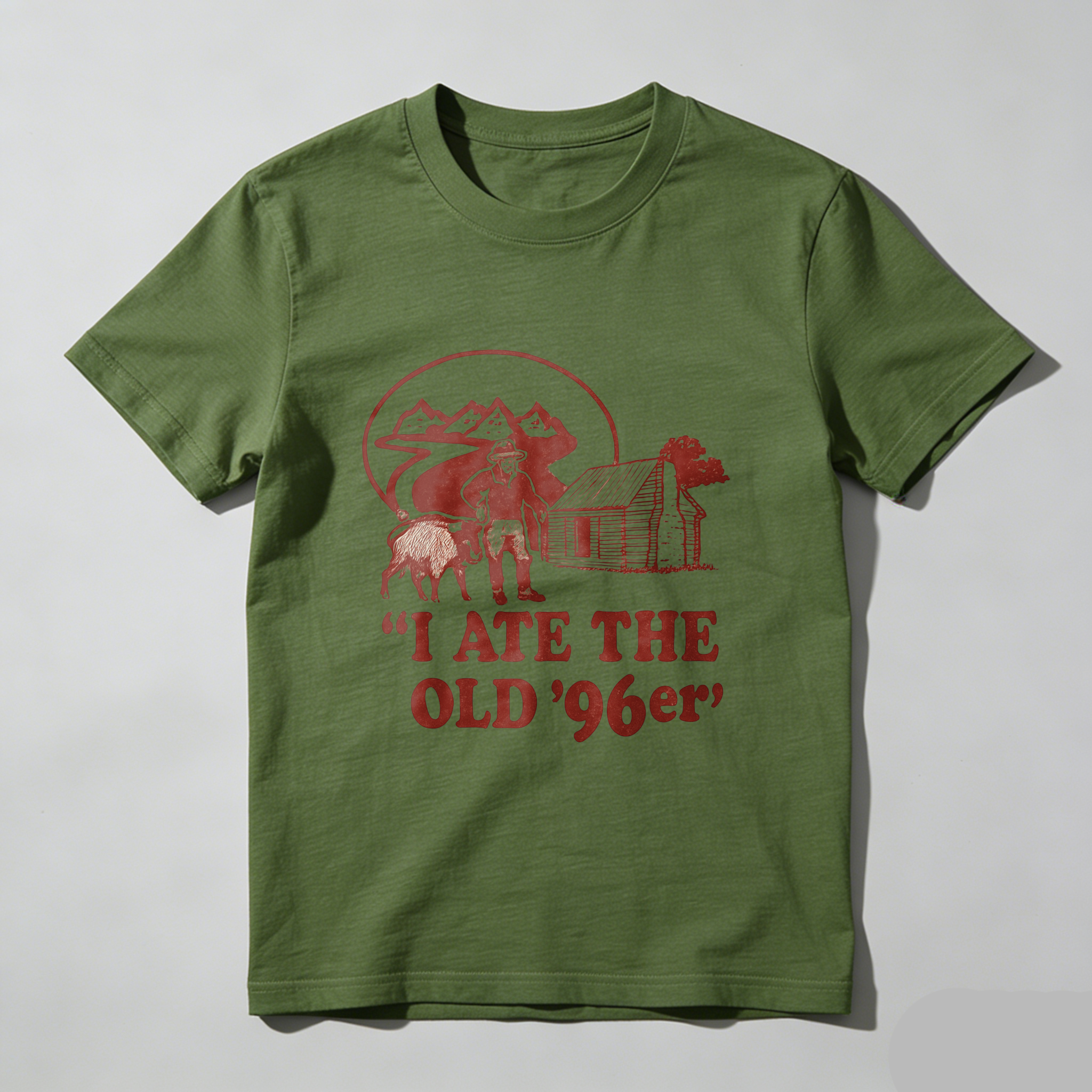 TEECURENT I Ate The Old 96er Mountain Cabin Cowboy T Shirt