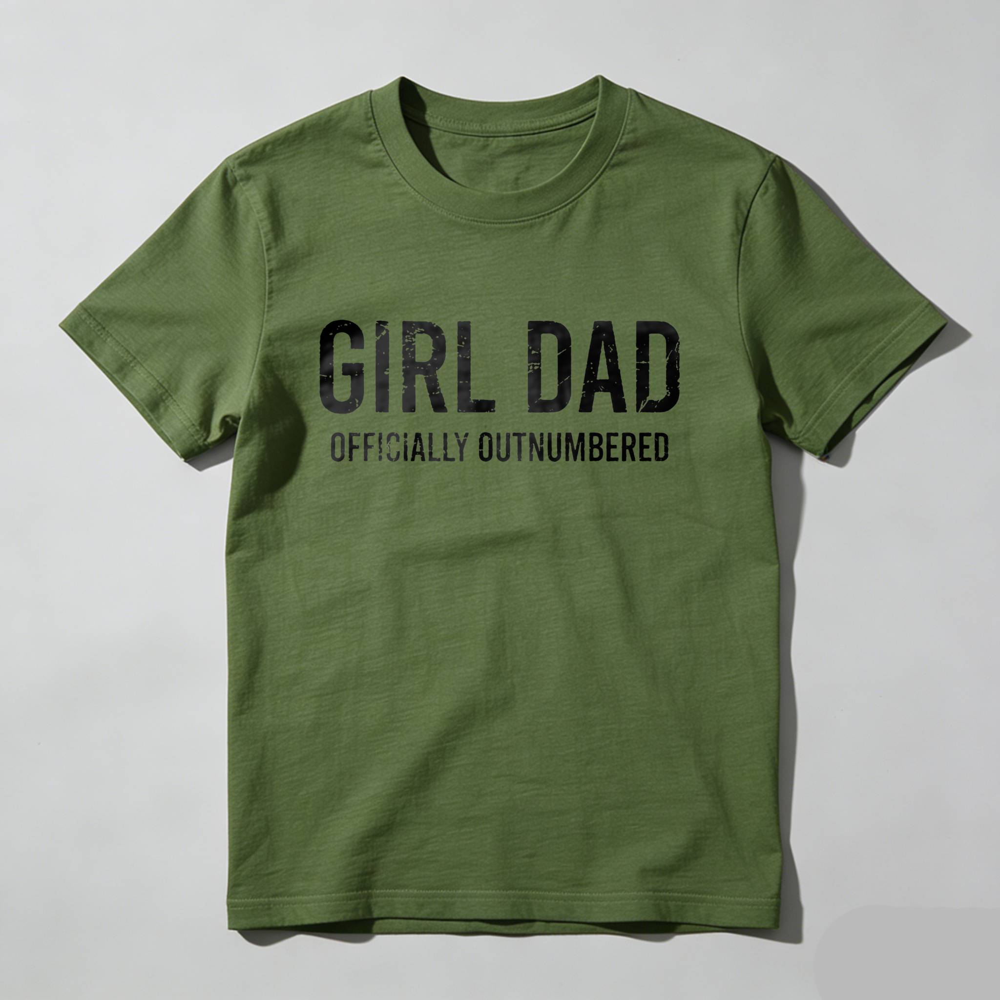 Girl Dad Officially Outnumbered T Shirt Made In Usa