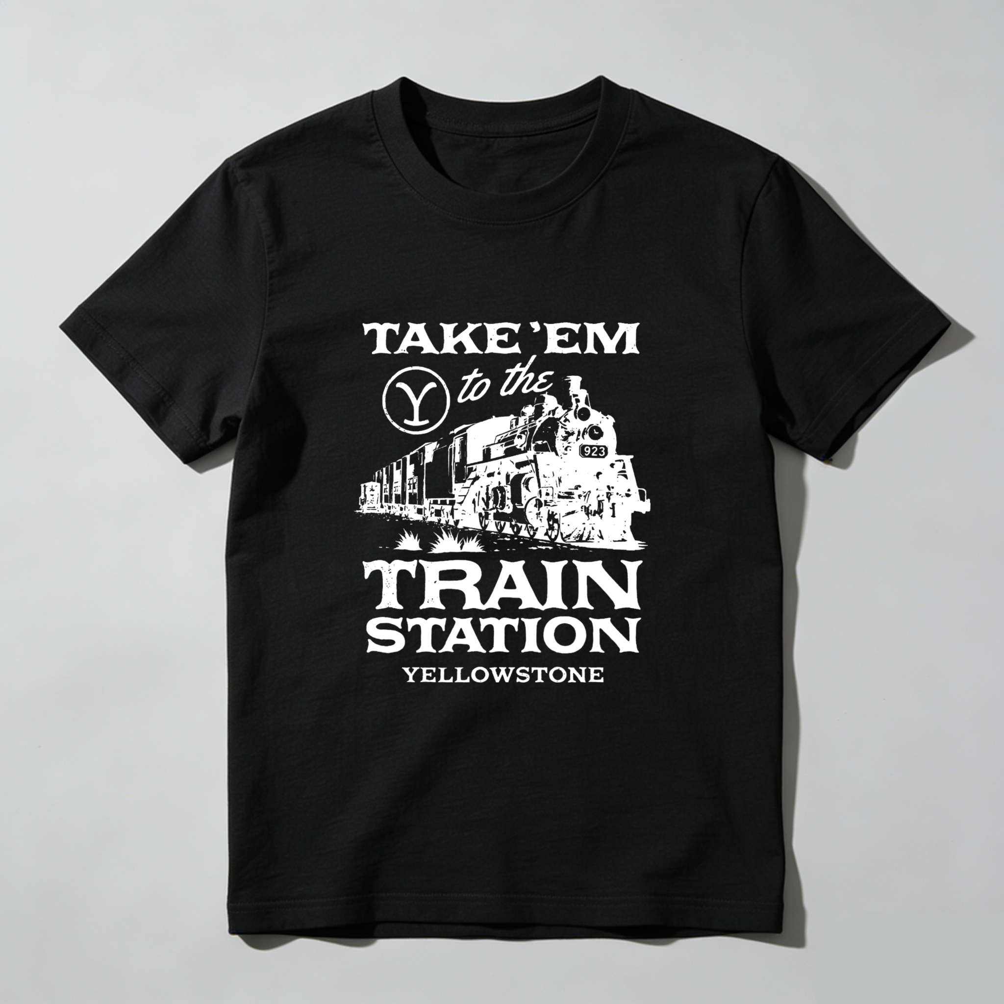TEECURENT Take Em To The Train Station Yellowstone T Shirt