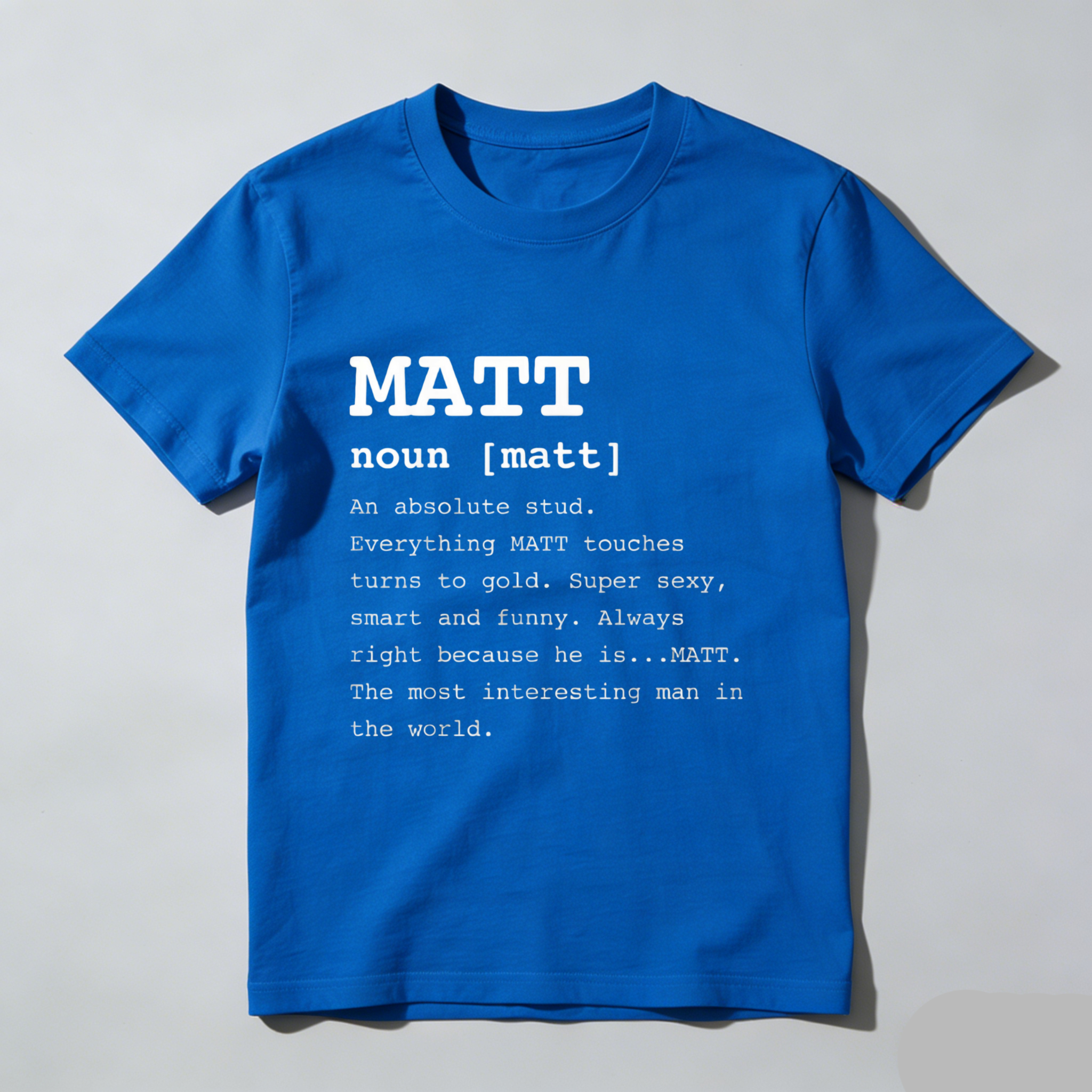 TEECURENT T-SHIRT  Matt Noun Definition Print T Shirt