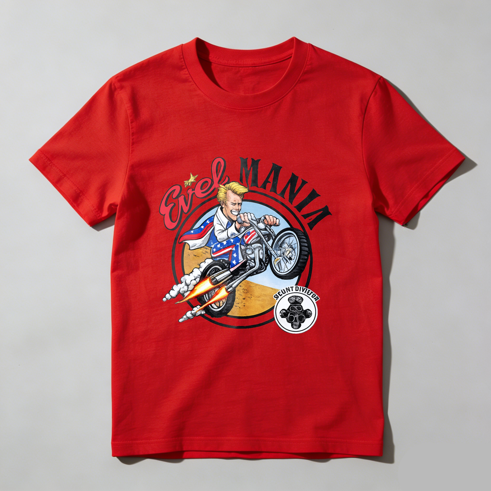Evel Knievel Stunt Motorcycle Rider Graphic T-Shirt Made In Usa