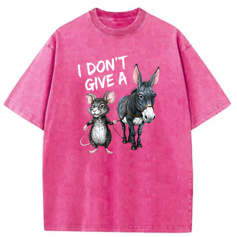 I Don't Give A Rat Or Donkey tshirt 100% cotton