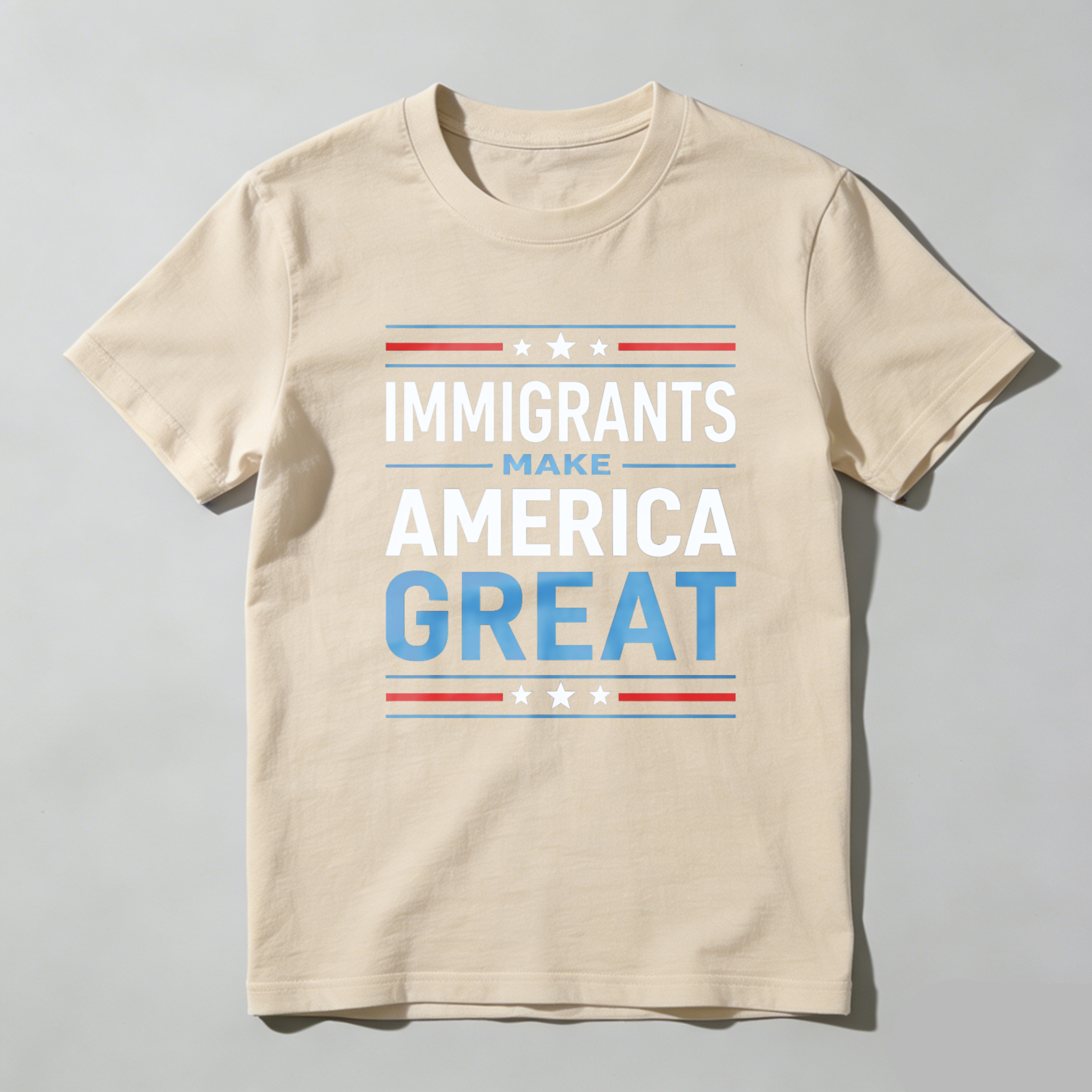TEECURENTImmigrants Make America Great Patriotic T Shirt For Men And Women American Flag Design Black Cotton Tee-TeeCurent