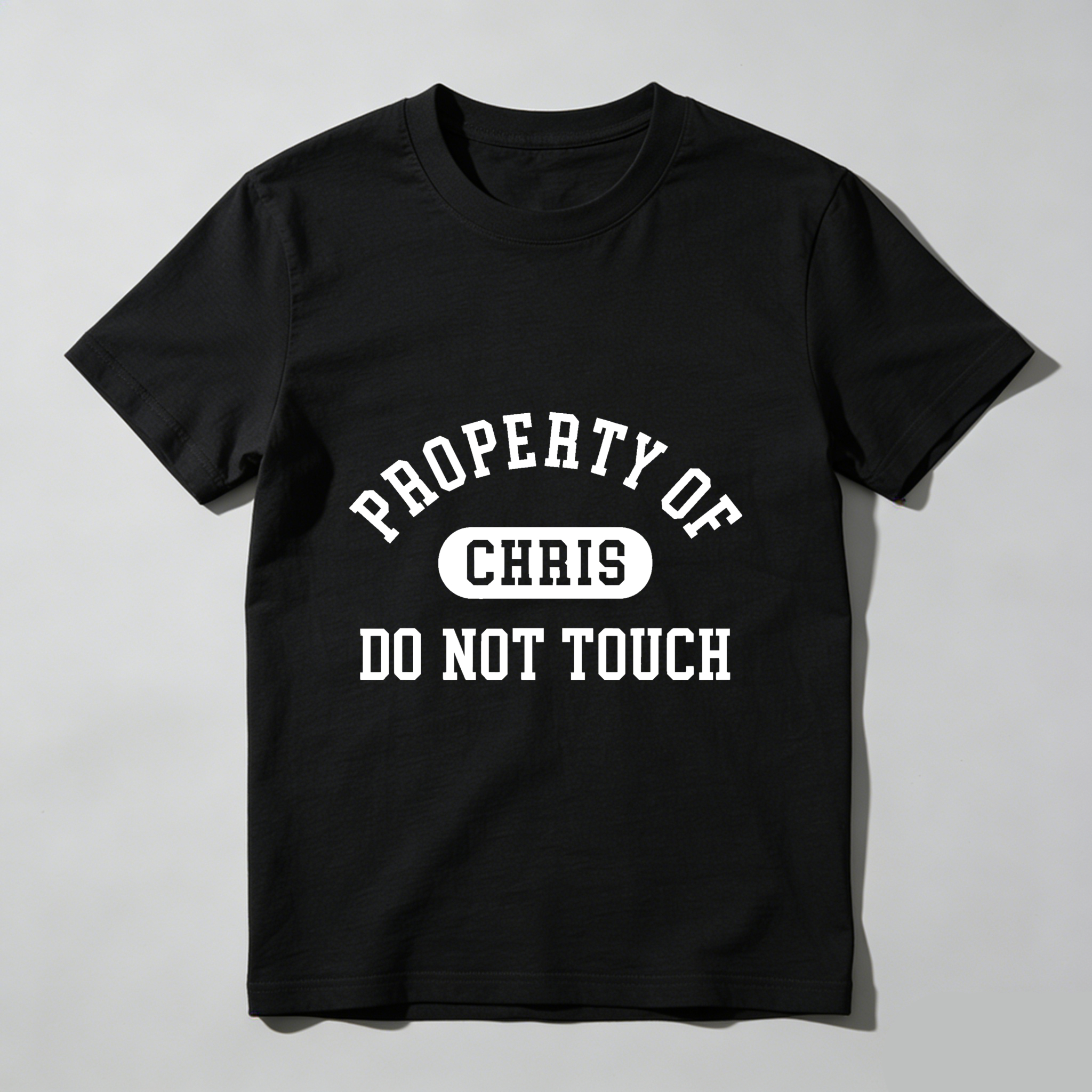 TEECURENT T-SHIRT  Property Of Chris Do Not Touch