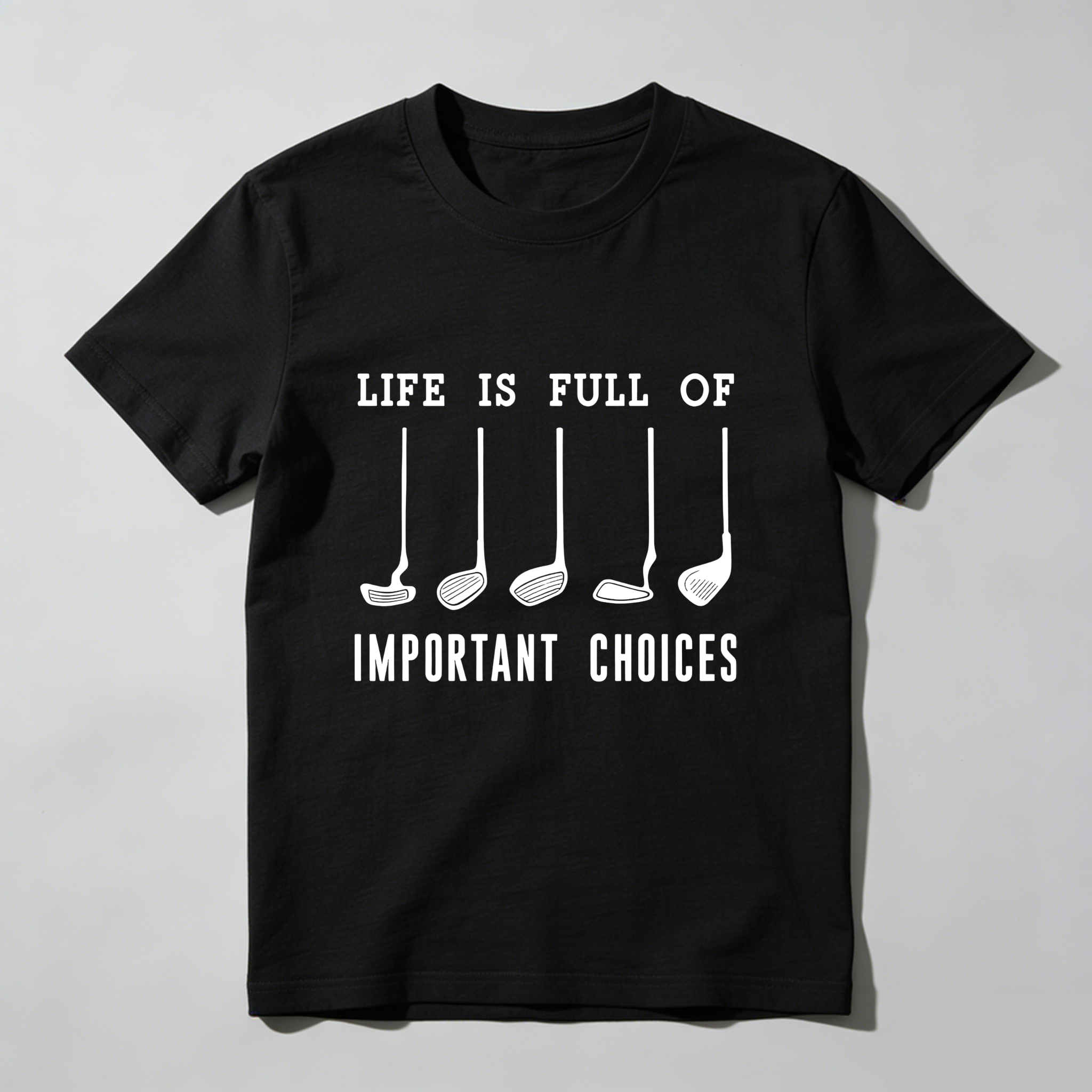 TEECURENT Life Is Full Of Important Choices Pure Cotton Short Sleeve T Shirt(1)-TeeCurent