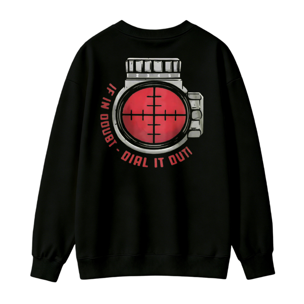 Red Sniper Scope Crosshair Graphic Sweatshirt