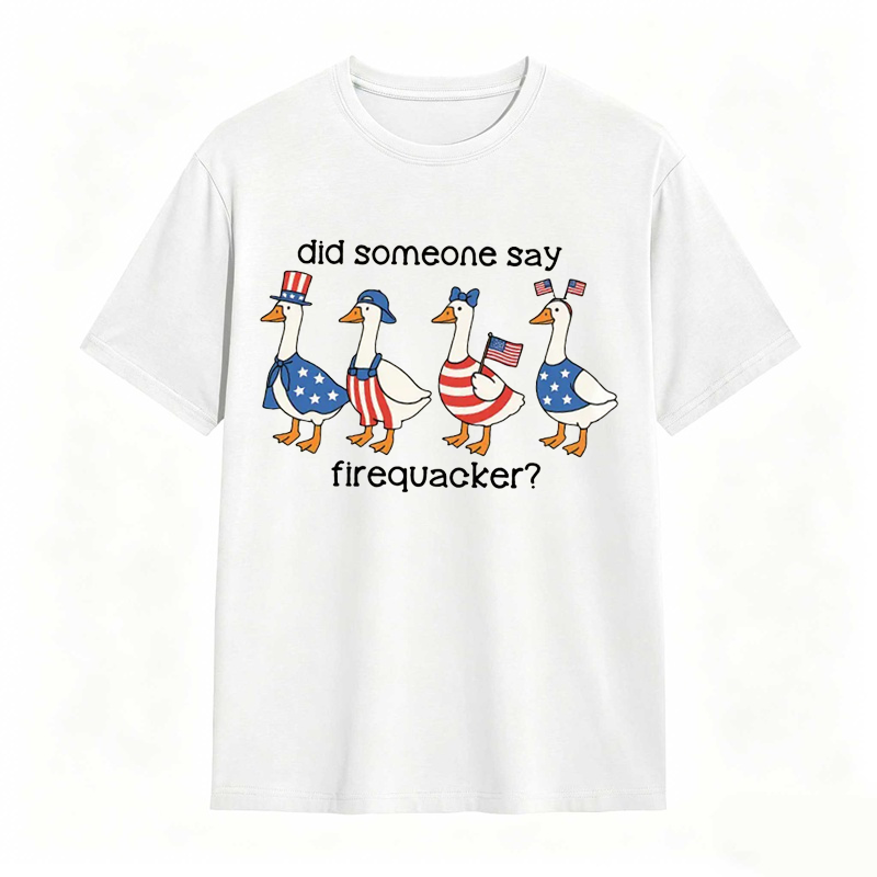Comfort Colors Firequacker Goose Funny 4th of July Tee