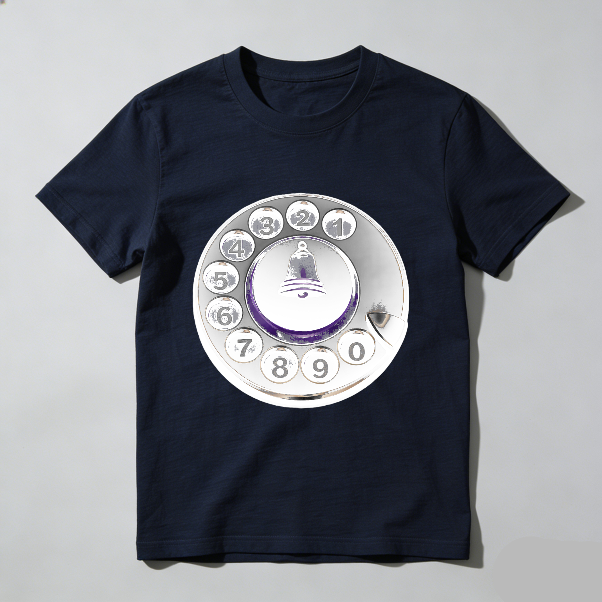 Retro Telephone Dial Design T Shirt Made In Usa