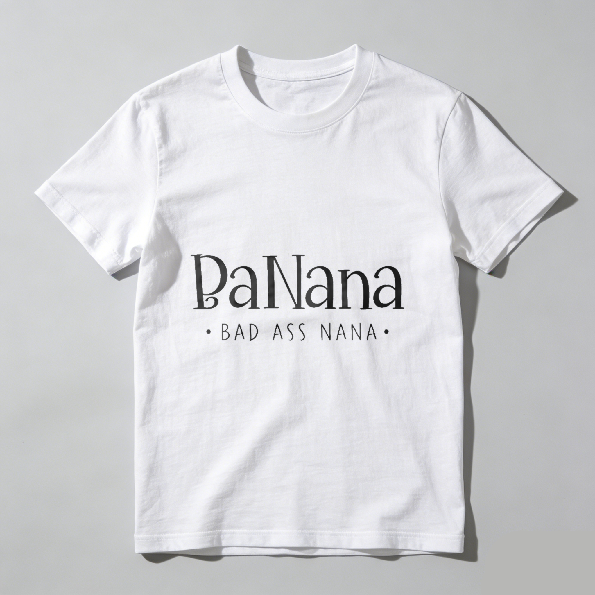 TEECURENT Pa Nana Bad Ass Nana T Shirt For Grandmother Fun Gift For Grandma Cool Grandparent Apparel WOMEN